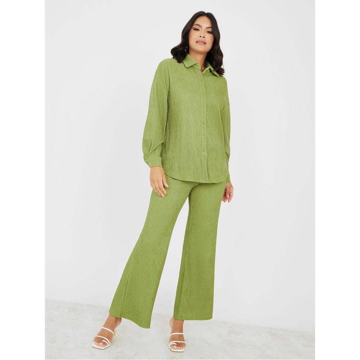 طقم منسق من ( بنطال + بلوزة طويلة )-women-clothing-coordsets-image-1