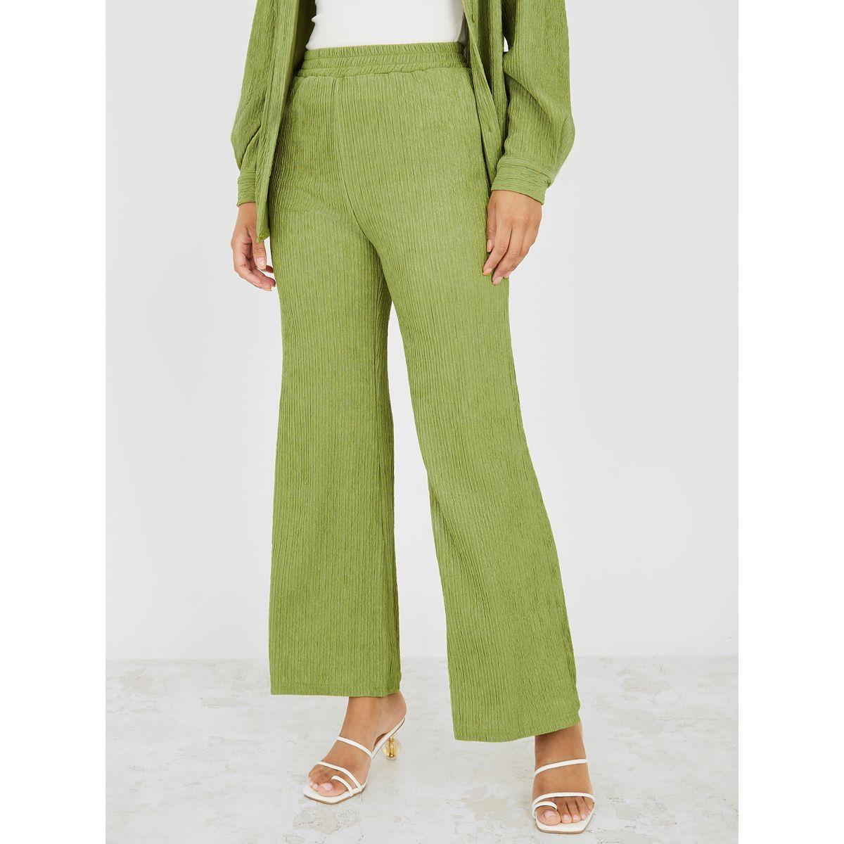 Styli Crinkled Longline Shirt & Trouser Co-Ord Set-women-clothing-coordsets-image-4
