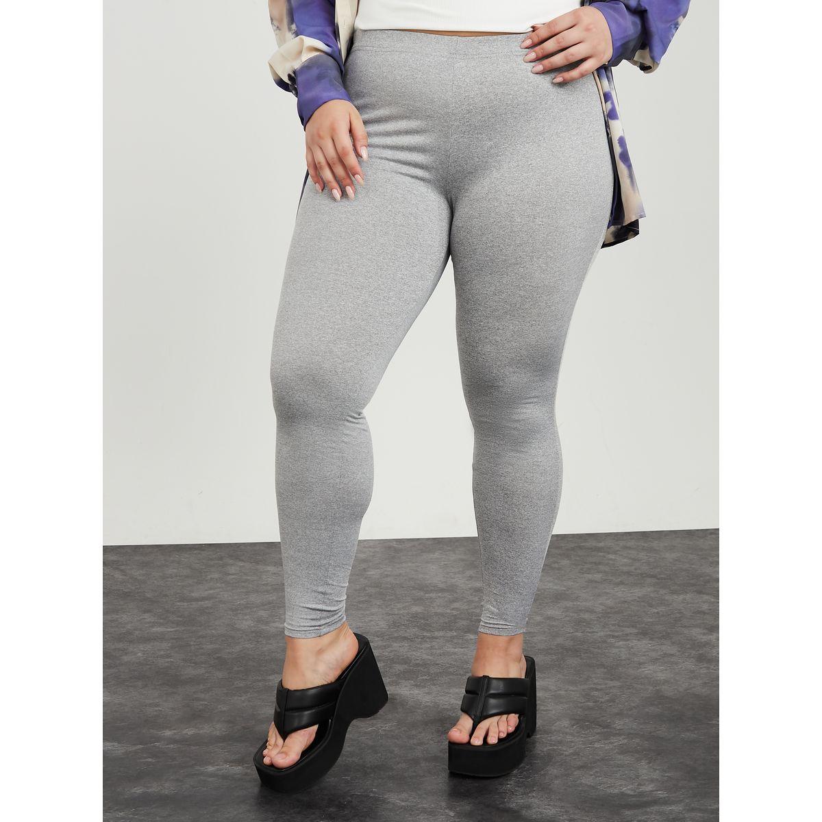 Styli Pack of 2 - Plus Solid Full Length Leggings-women-clothing-bottoms-leggings-image-2