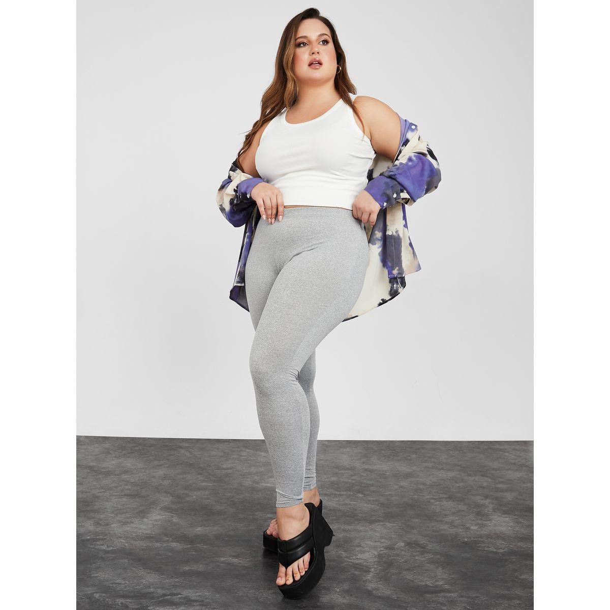 Styli Pack of 2 - Plus Solid Full Length Leggings-women-clothing-bottoms-leggings-image-3