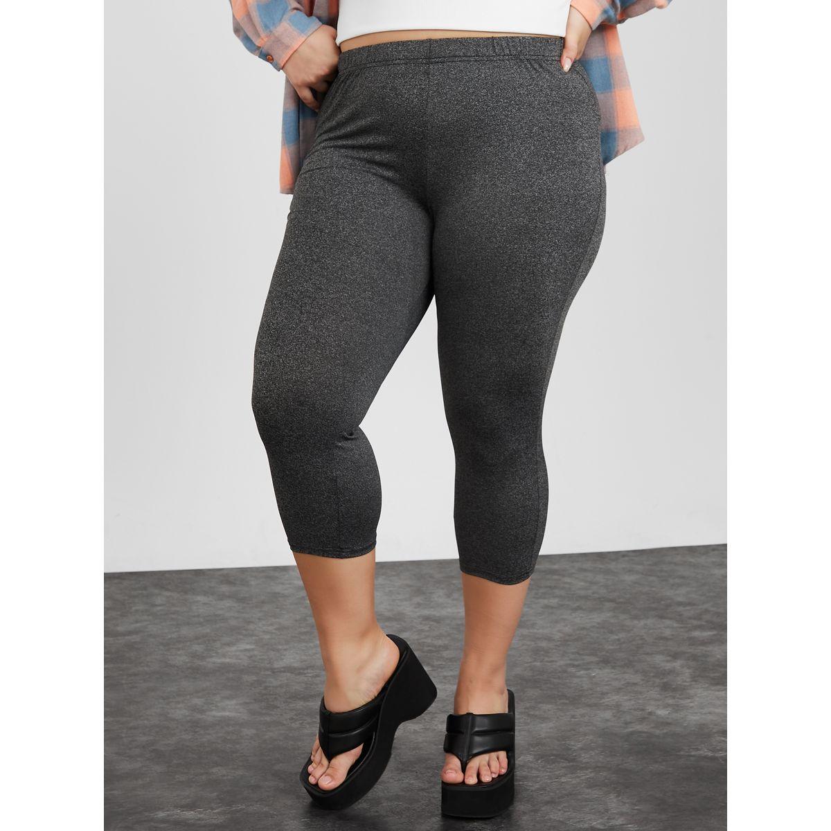 Styli Pack of 2 - Plus Solid 3/4 Leggings -women-clothing-bottoms-leggings-image-2
