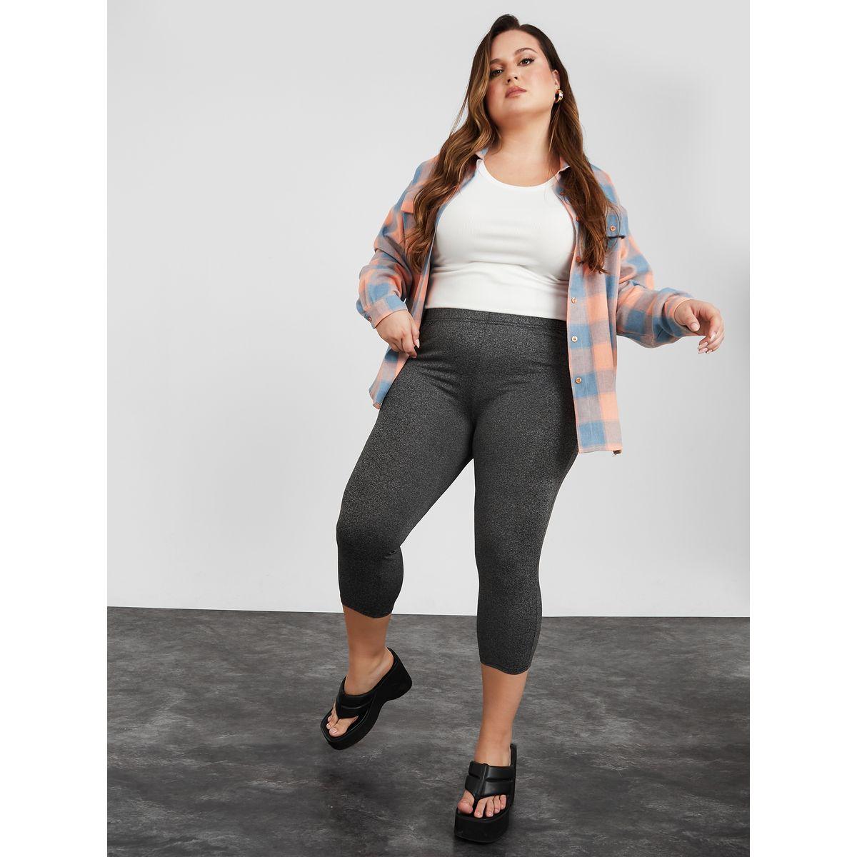 Styli Pack of 2 - Plus Solid 3/4 Leggings -women-clothing-bottoms-leggings-image-3