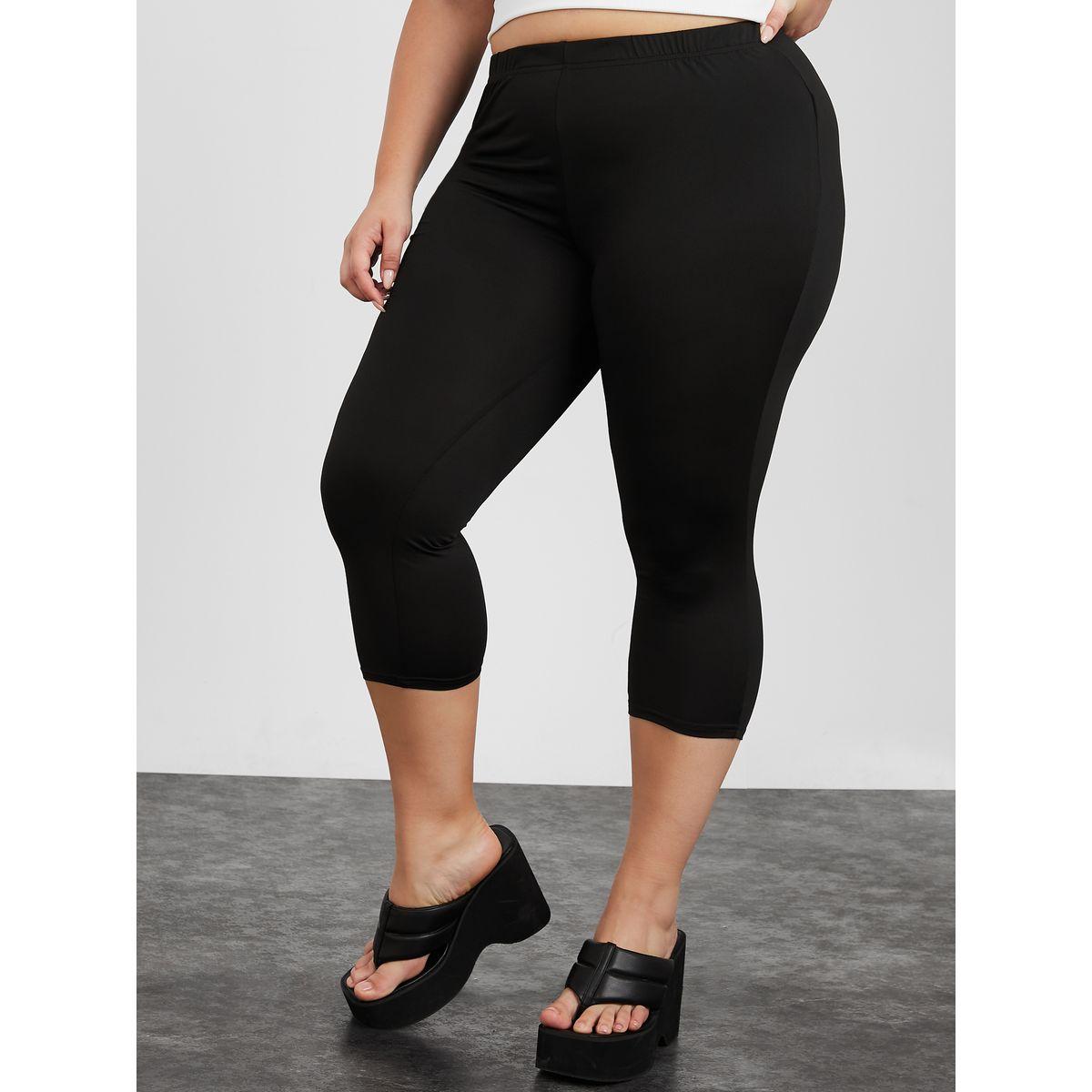 Styli Pack of 2 - Plus Solid 3/4 Leggings -women-clothing-bottoms-leggings-image-6