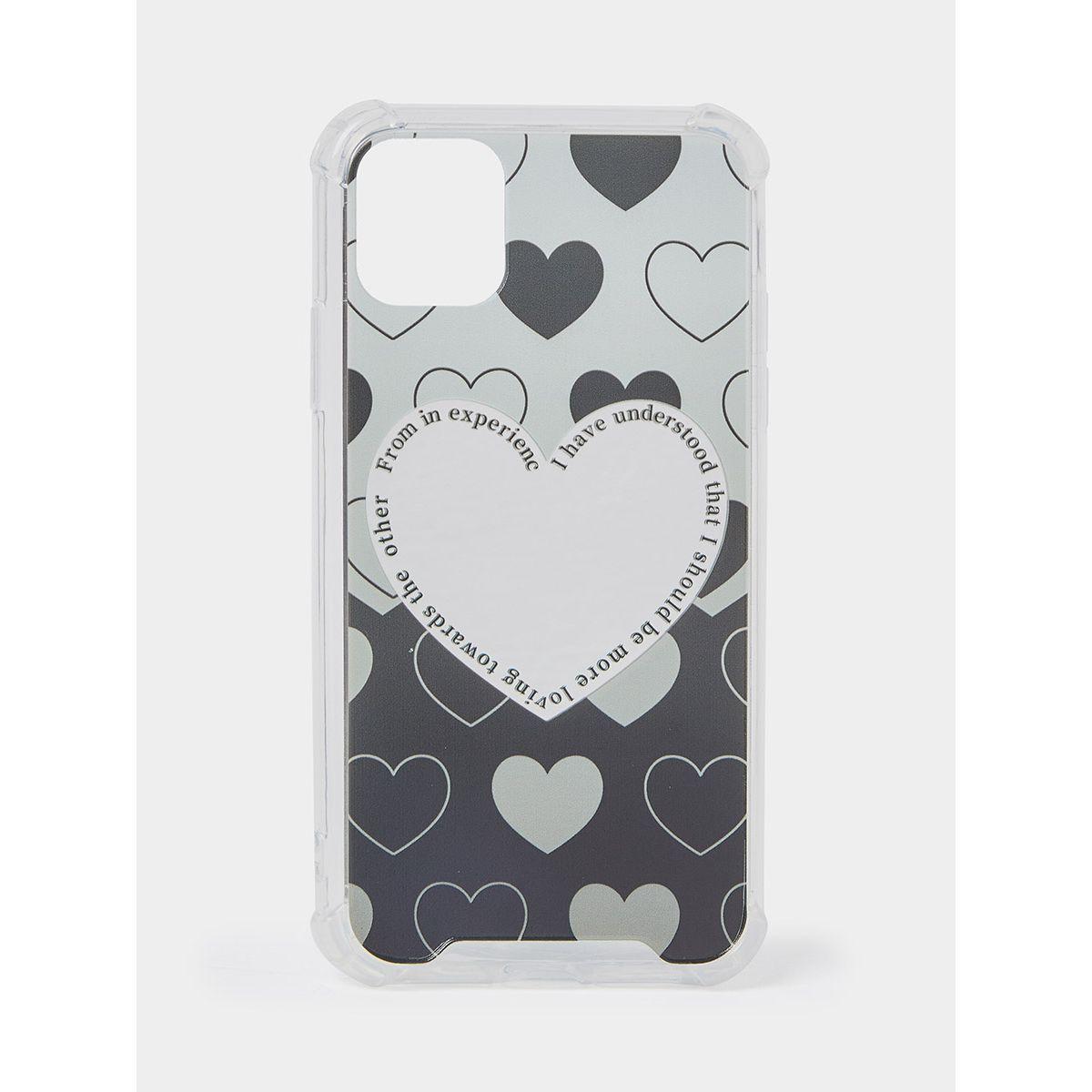 Styli Heart Print Mirrored iPhone Case-electronics-phones-image-1