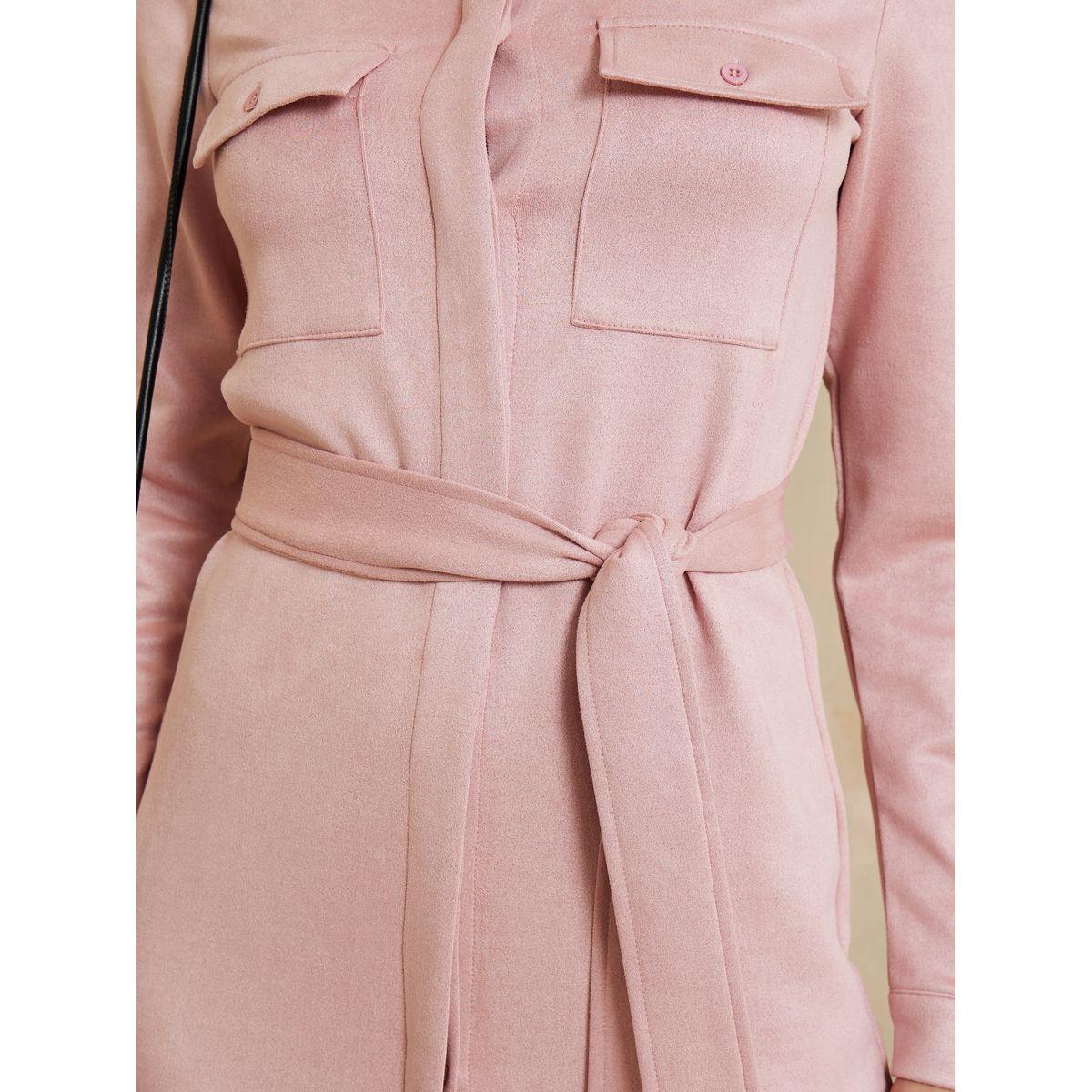 فستان ميدي مع جيوب بطية واكمام طويلة-women-clothing-dresses-image-3