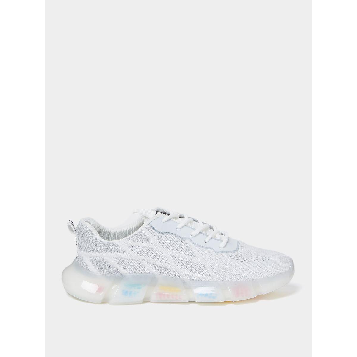 Styli Textured Lace Up Sneakers with Pull Tab-men-shoes-sneakers-image-1