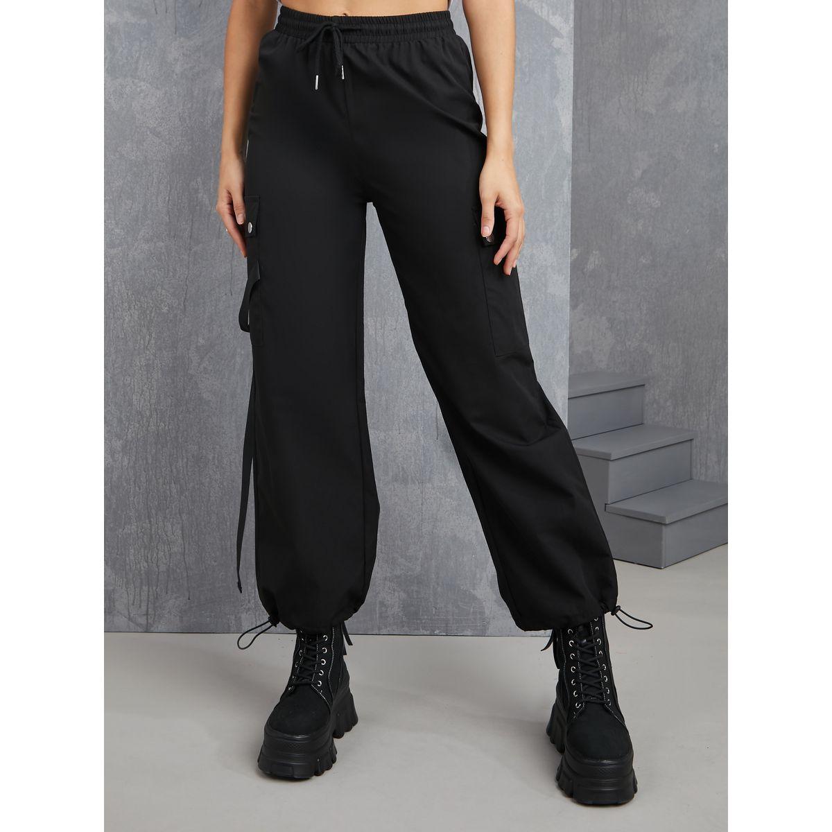 Styli Relaxed Fit Long Cargo Trouser with Pockets-women-clothing-bottoms-trousers-image-1