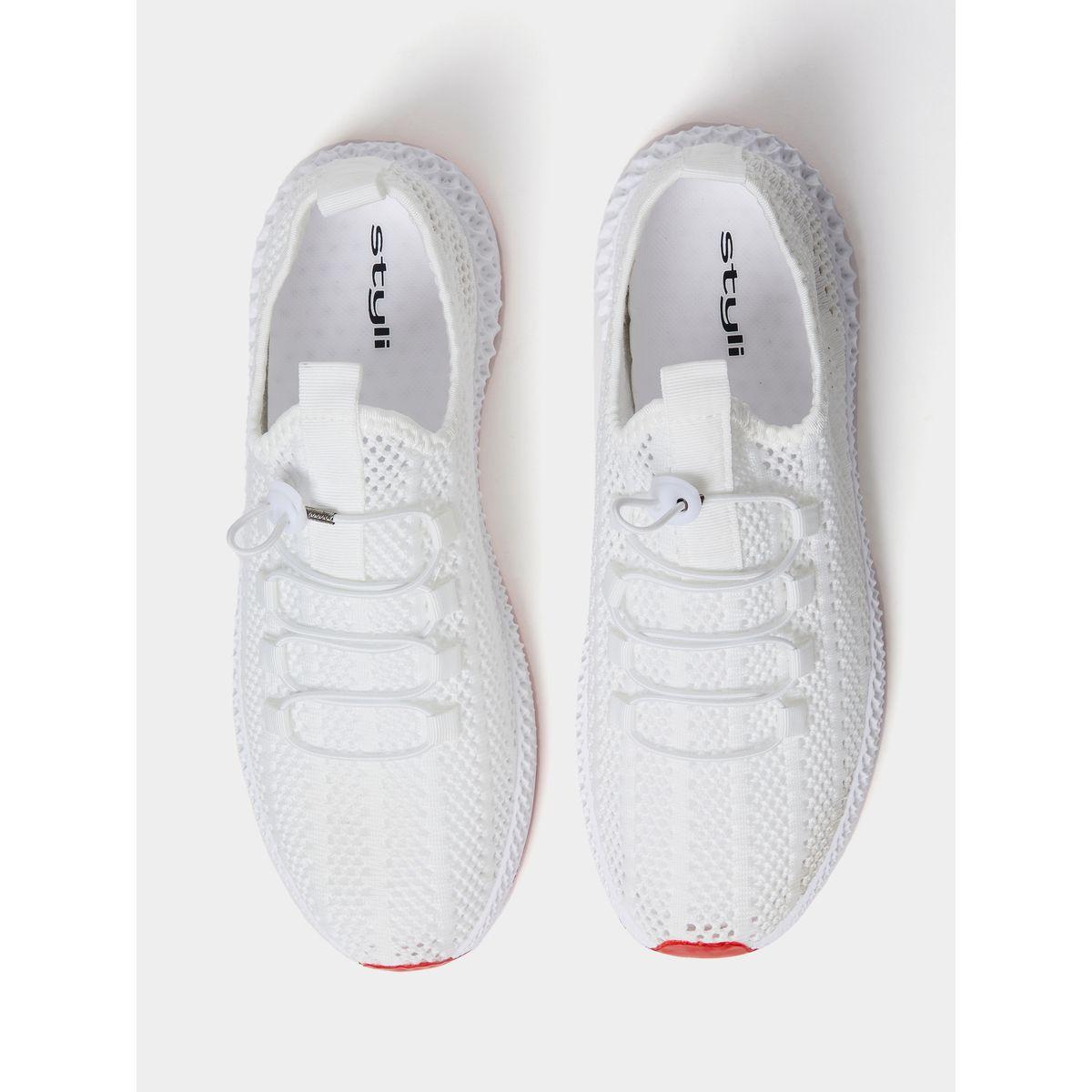 Styli Textured Knit Lace Up Sneakers-men-shoes-sneakers-image-5