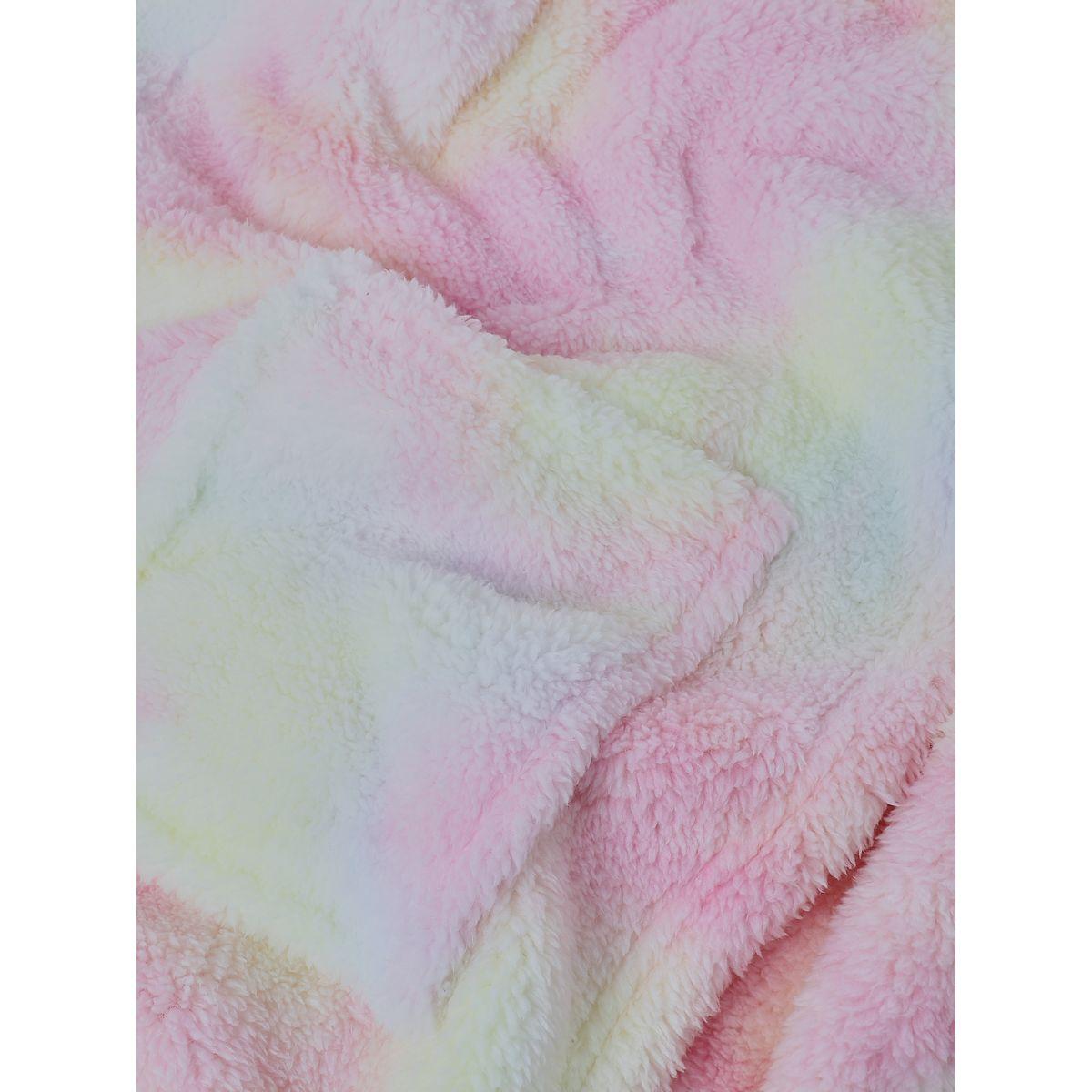 Styli Unwind Tie and Dye Print Fleece Short Hooded Robe-women-clothing-nightwear-robes-image-5