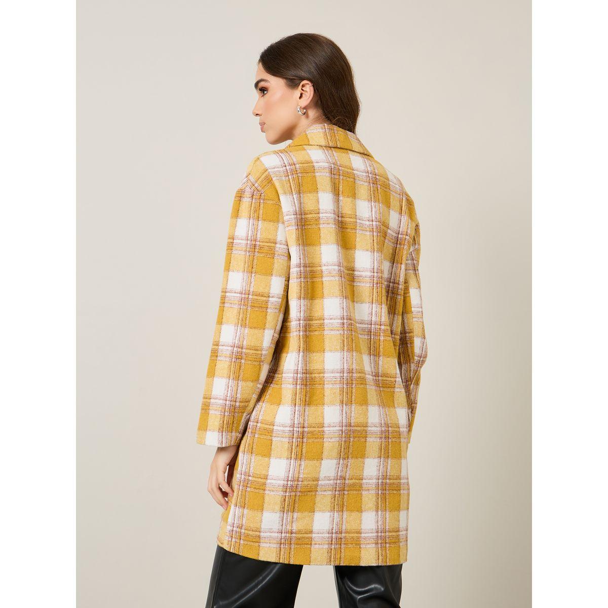 معطف كاجوال مطبع بمربعات-women-winterwear-coatsandjackets-coats-image-5