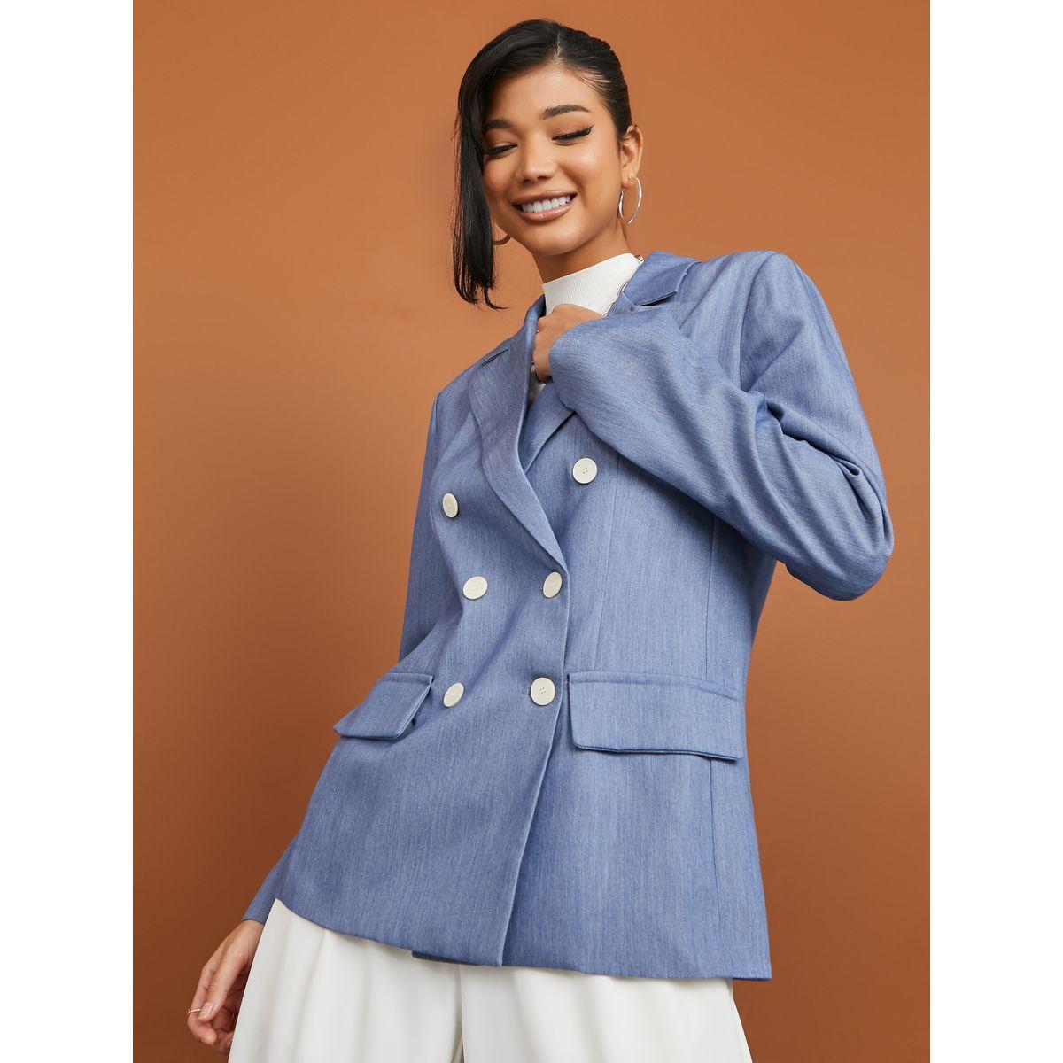 Styli Regular Fit Denim Look Double Breasted Regular Fit Blazer-women-clothing-coatsandjackets-blazers-image-4