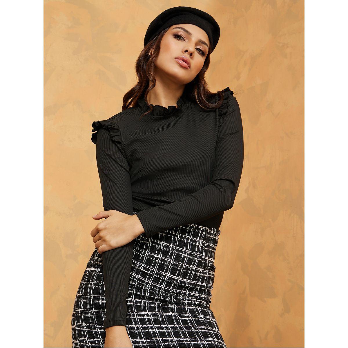 بلوزة محبوكة باكمام طويلة-women-clothing-shirtsandblouses-blouses-image-1