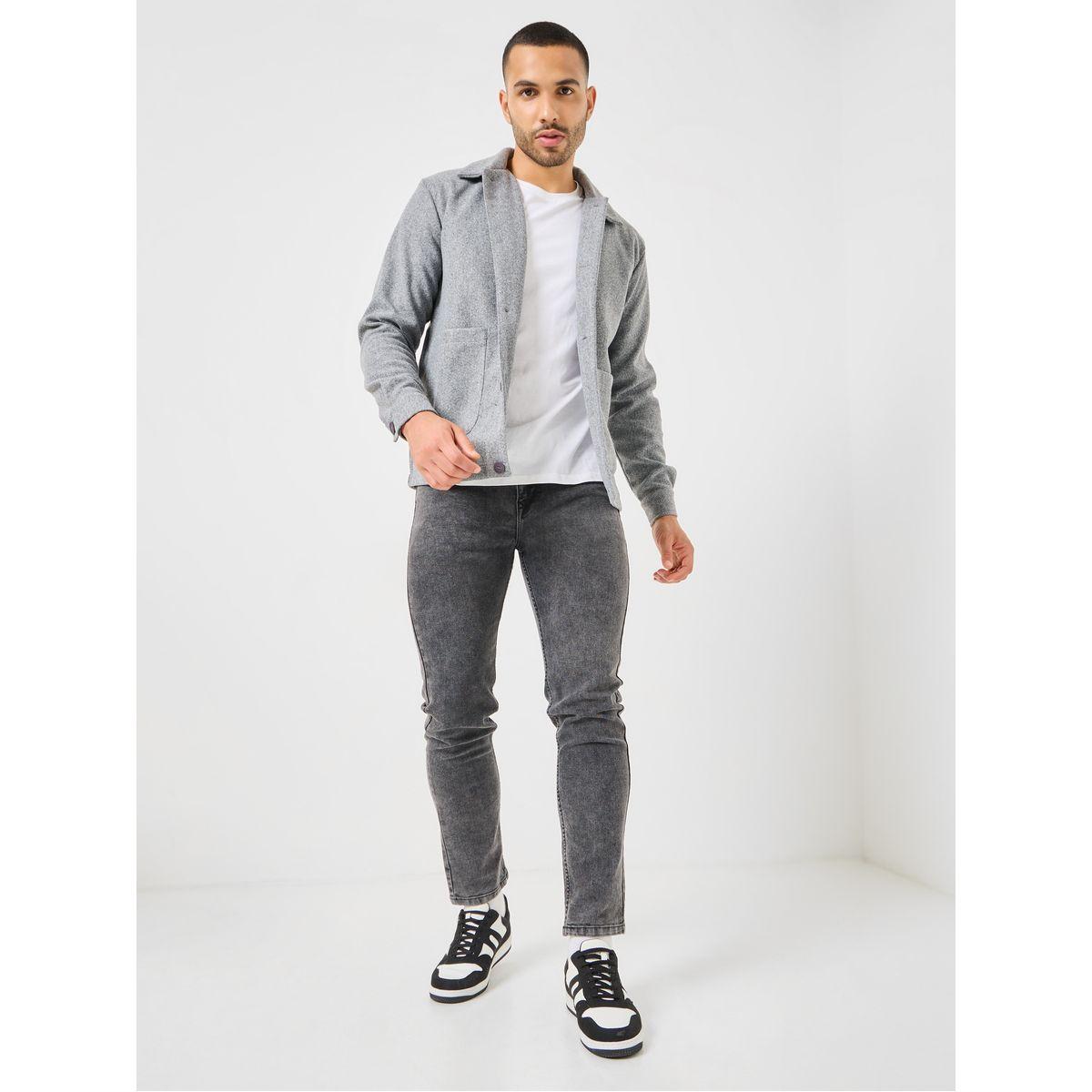Styli Front Buttoned Relaxed Fit Jacket with Oversized Pocket-men-clothing-jacketsandblazers-jackets-image-2