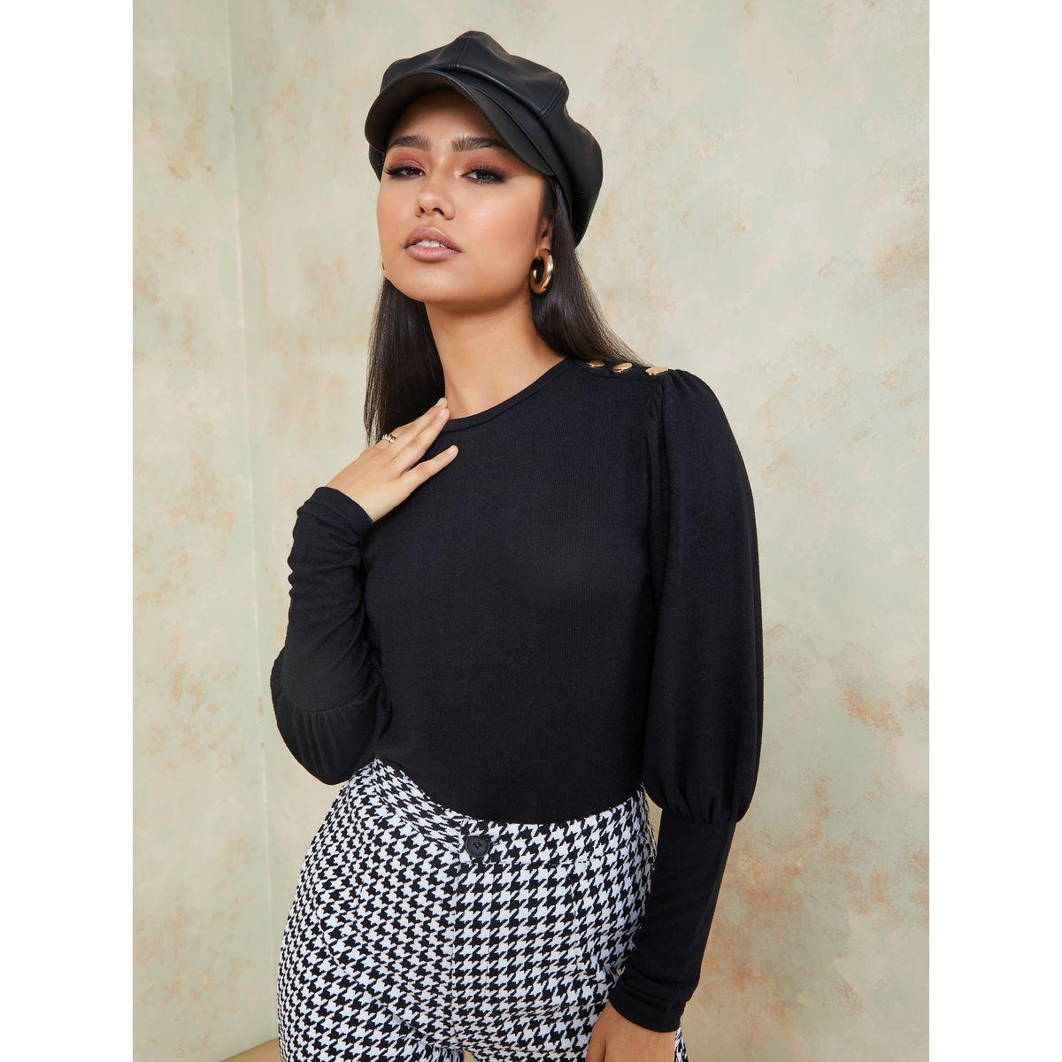 بلوزة مضلعة باكمام طويلة-women-clothing-shirtsandblouses-blouses-image-1