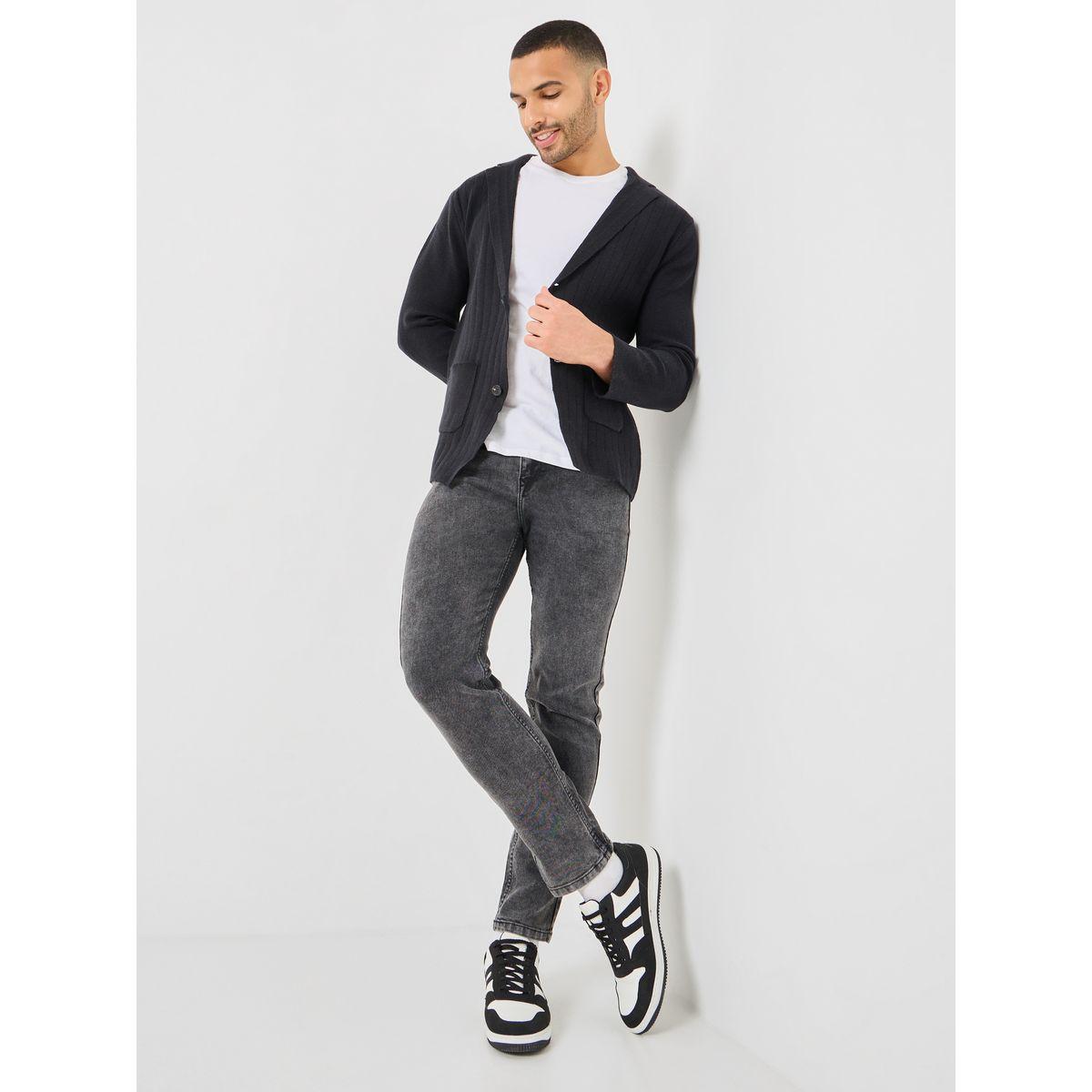 بليزر محبوك بقصة سليم فت-men-winterwear-jacketsandblazers-image-3