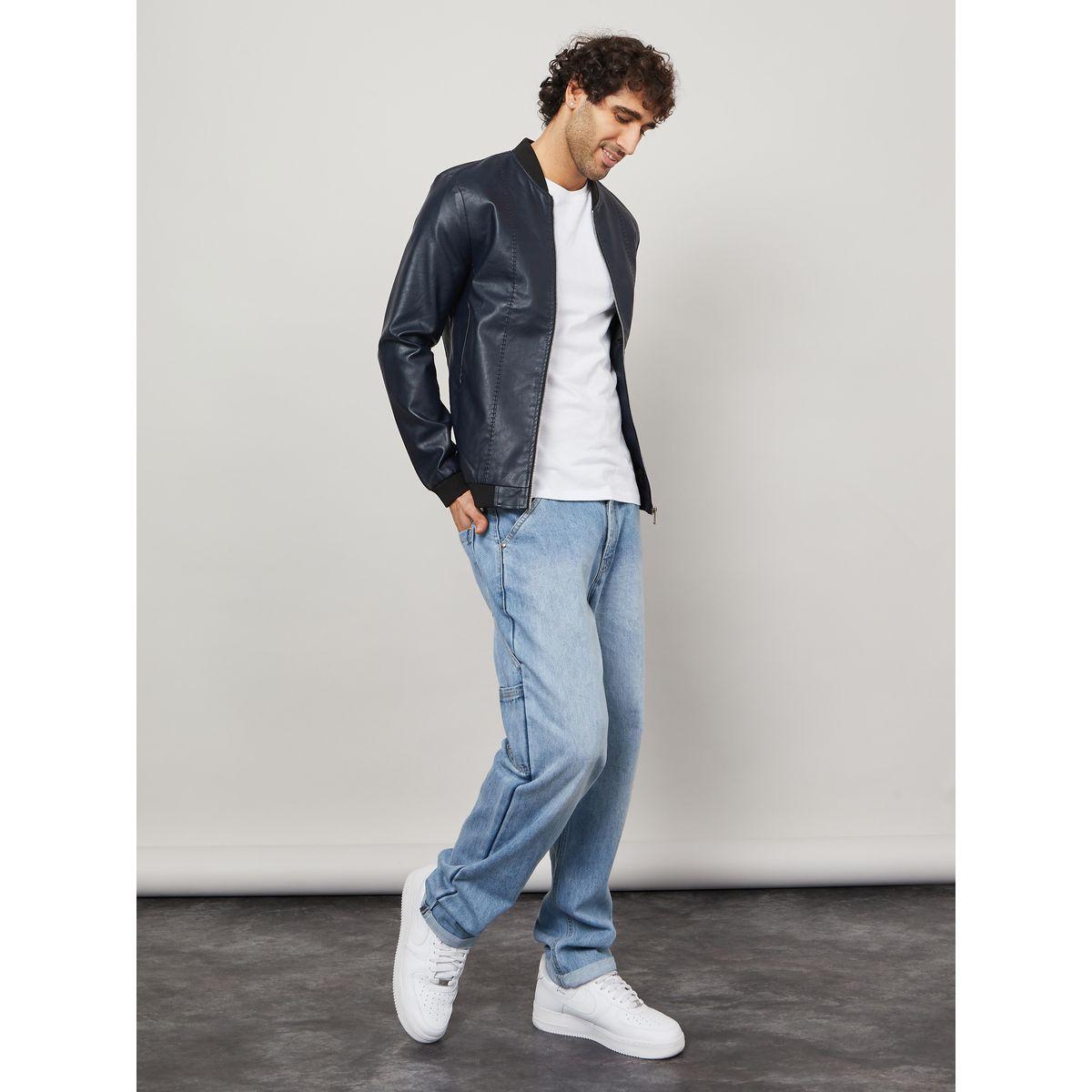 Styli Faux Leather Classic Bomber Jacket-men-clothing-jacketsandblazers-jackets-image-2