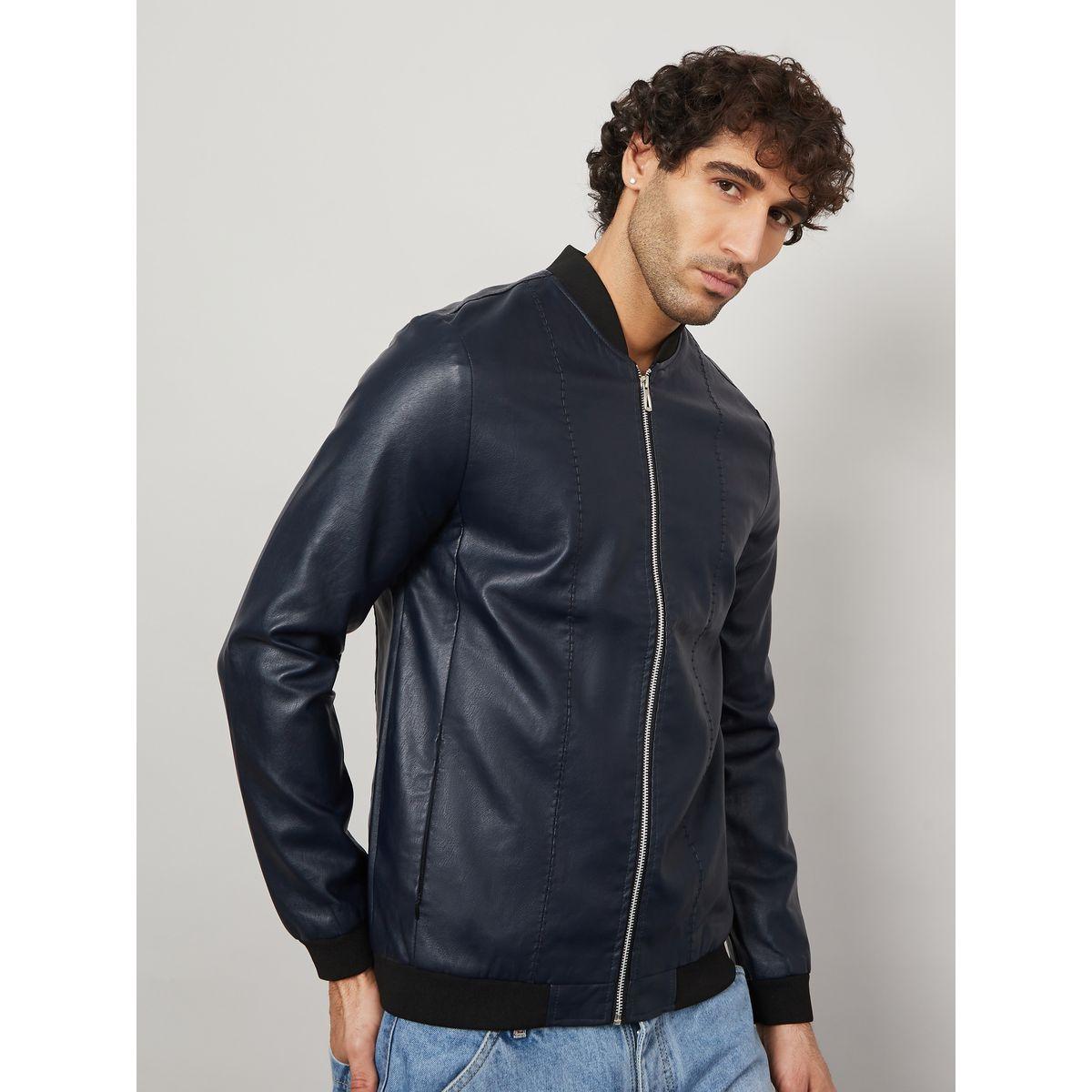 Styli Faux Leather Classic Bomber Jacket-men-clothing-jacketsandblazers-jackets-image-3