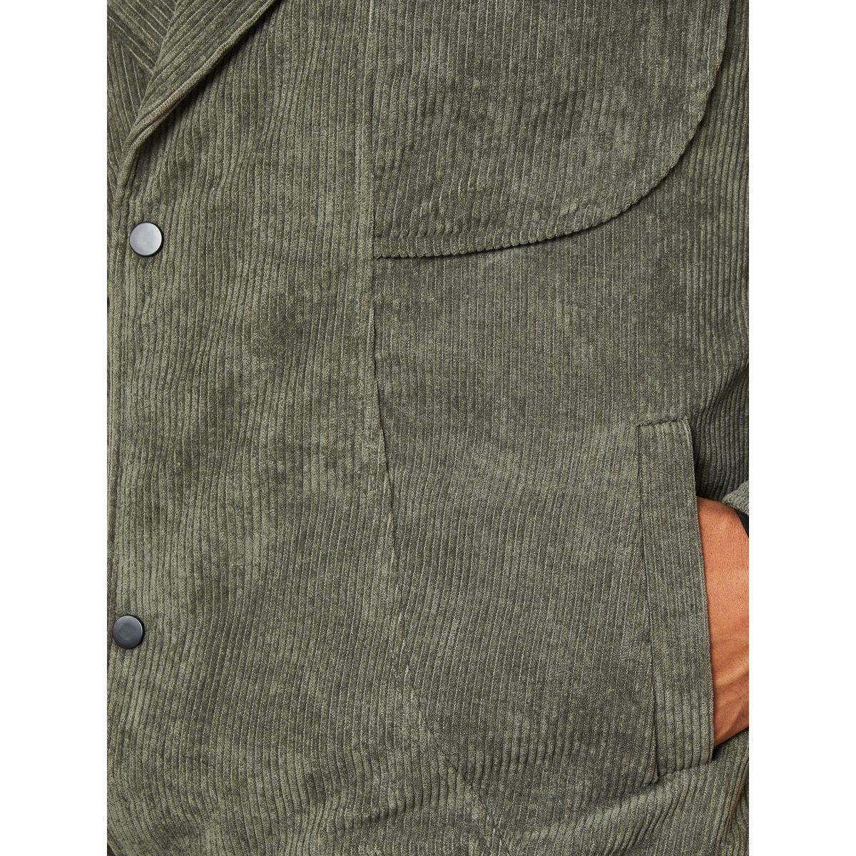 Styli Corduroy Front Pocket Detail Jacket with Back Text Embroidery-men-clothing-jacketsandblazers-jackets-image-3