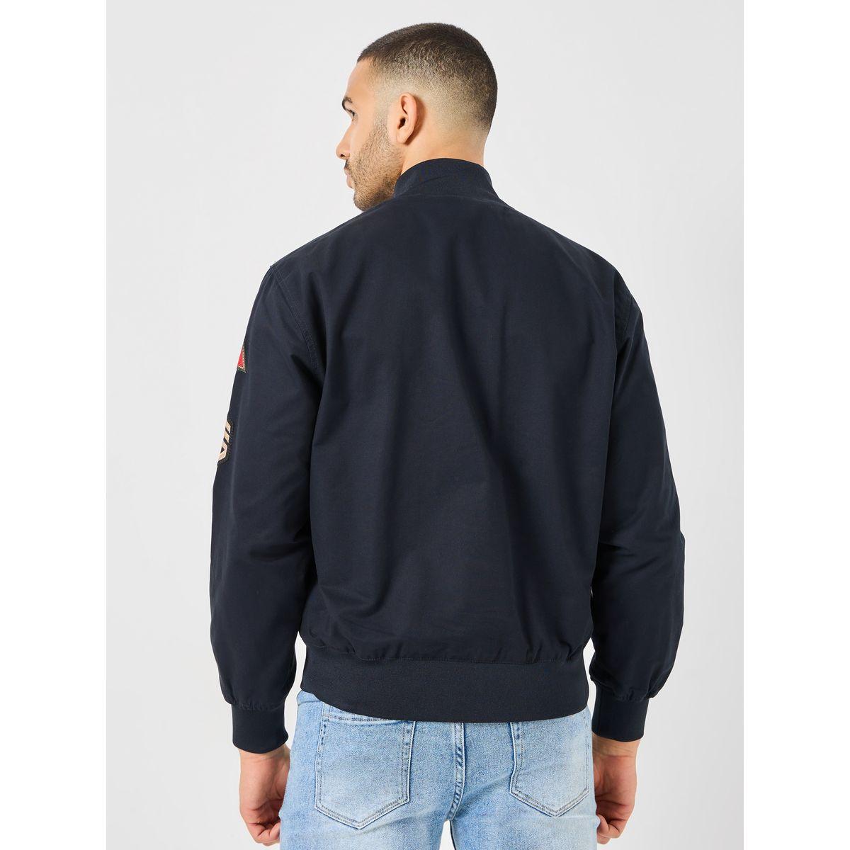 Styli Cotton Canvas Lined Utility Jacket with Badge Detail-men-clothing-jacketsandblazers-jackets-image-6