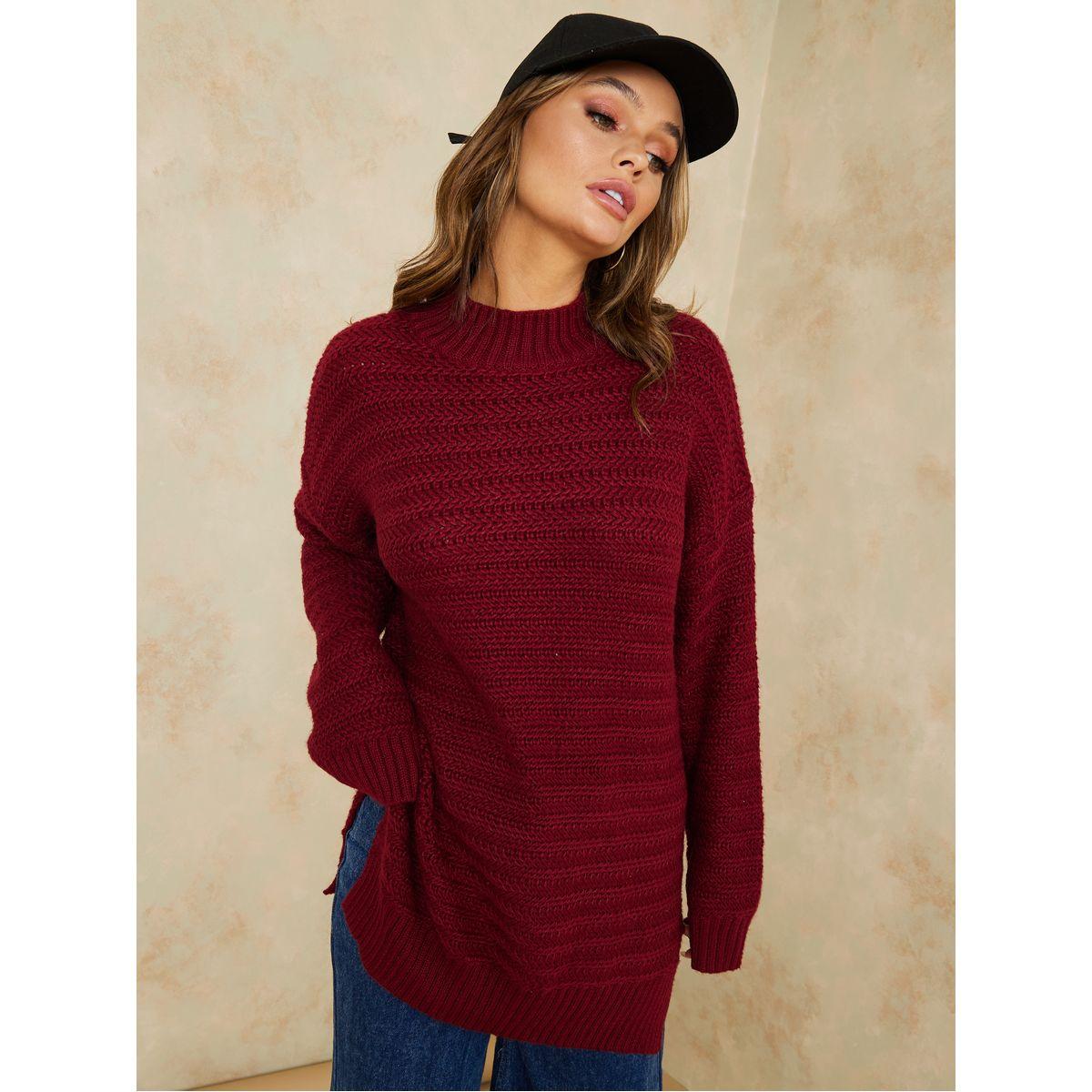 سويتر محبوك بقصة واسعة-women-winterwear-cardigansandjumpers-jumpers-image-1