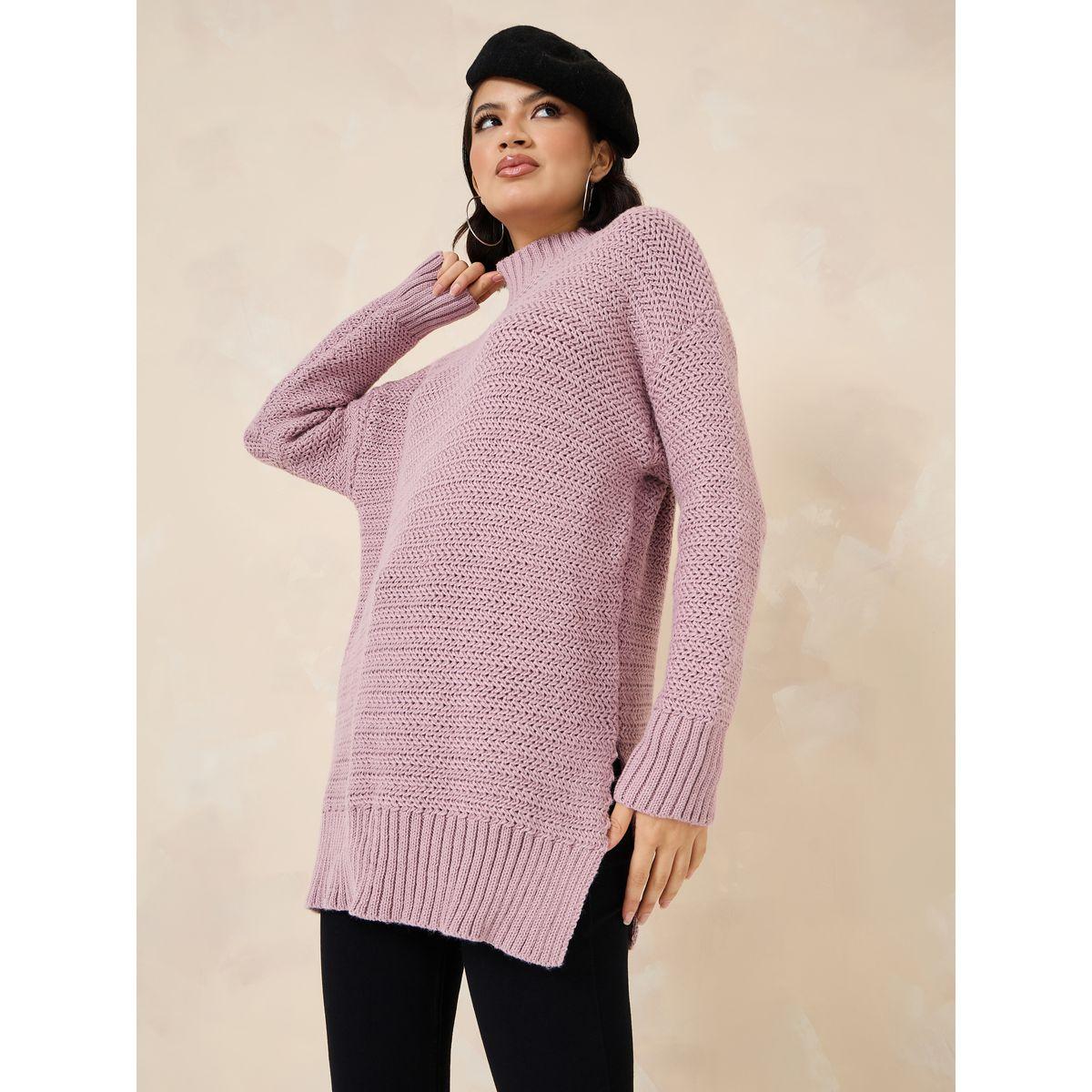 Styli Oversized Knit High Neck Longline Sweater-women-clothing-cardigansandjumpers-jumpers-image-1