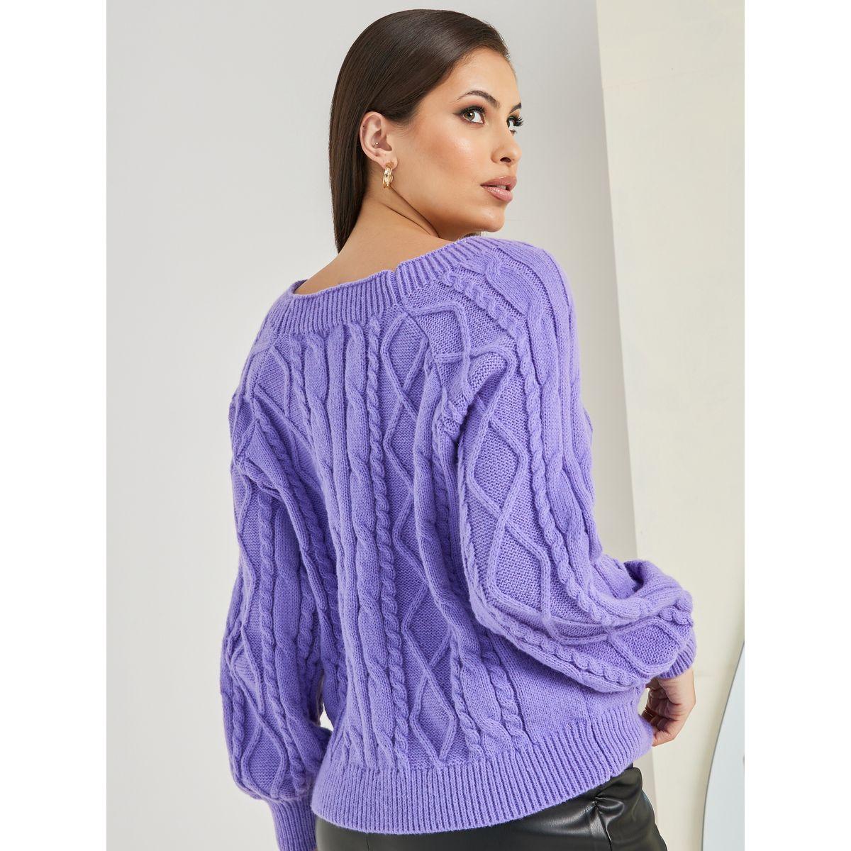 سويتر محبوك بقصة عادية-women-winterwear-cardigansandjumpers-jumpers-image-4