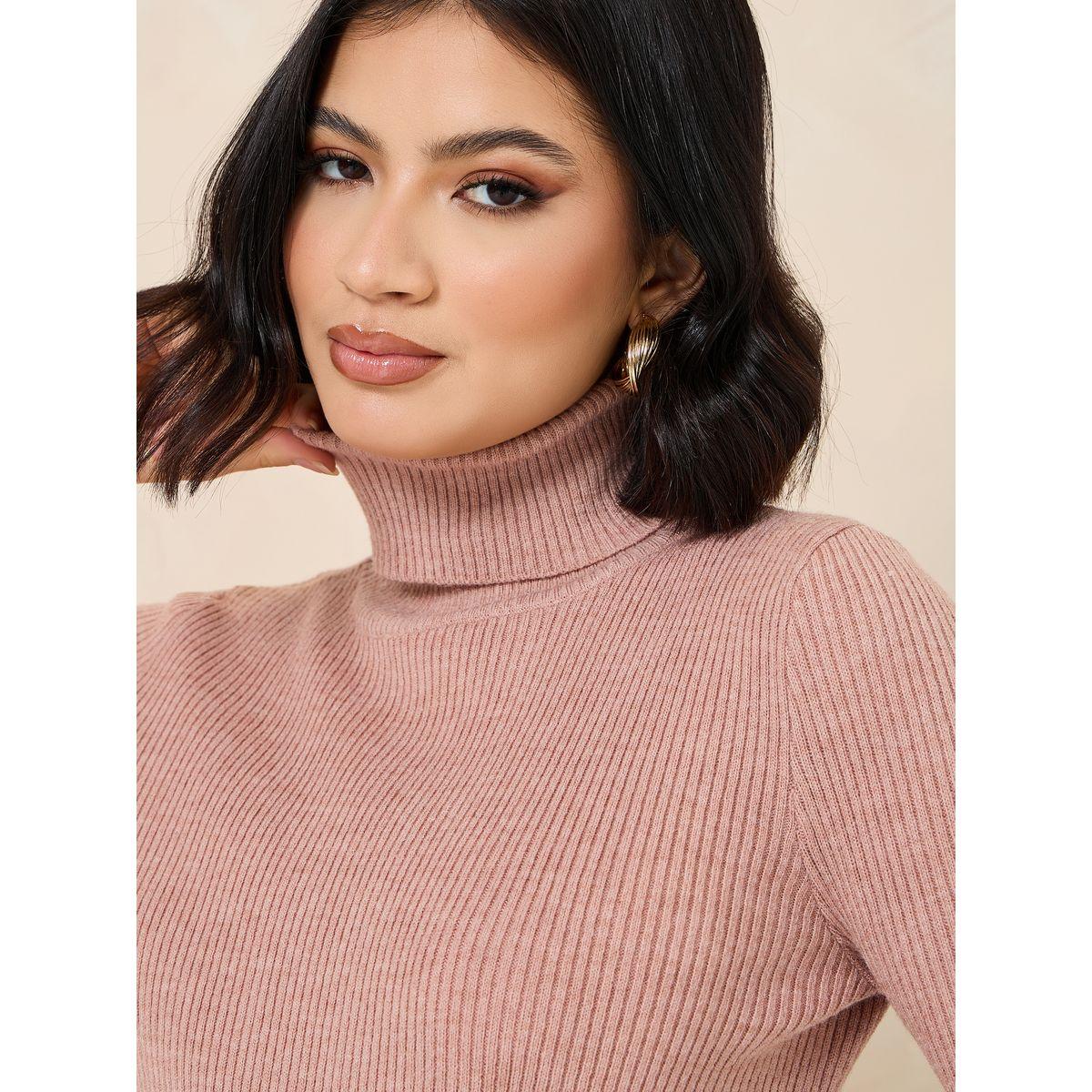 سويتر مضلع بياقة عالية-women-clothing-cardigansandjumpers-jumpers-image-3