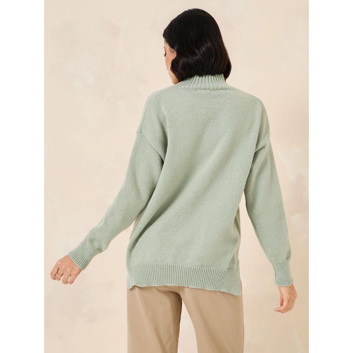 Styli Oversized High Neck Sweater with Side Slit-women-clothing-cardigansandjumpers-jumpers-image-6