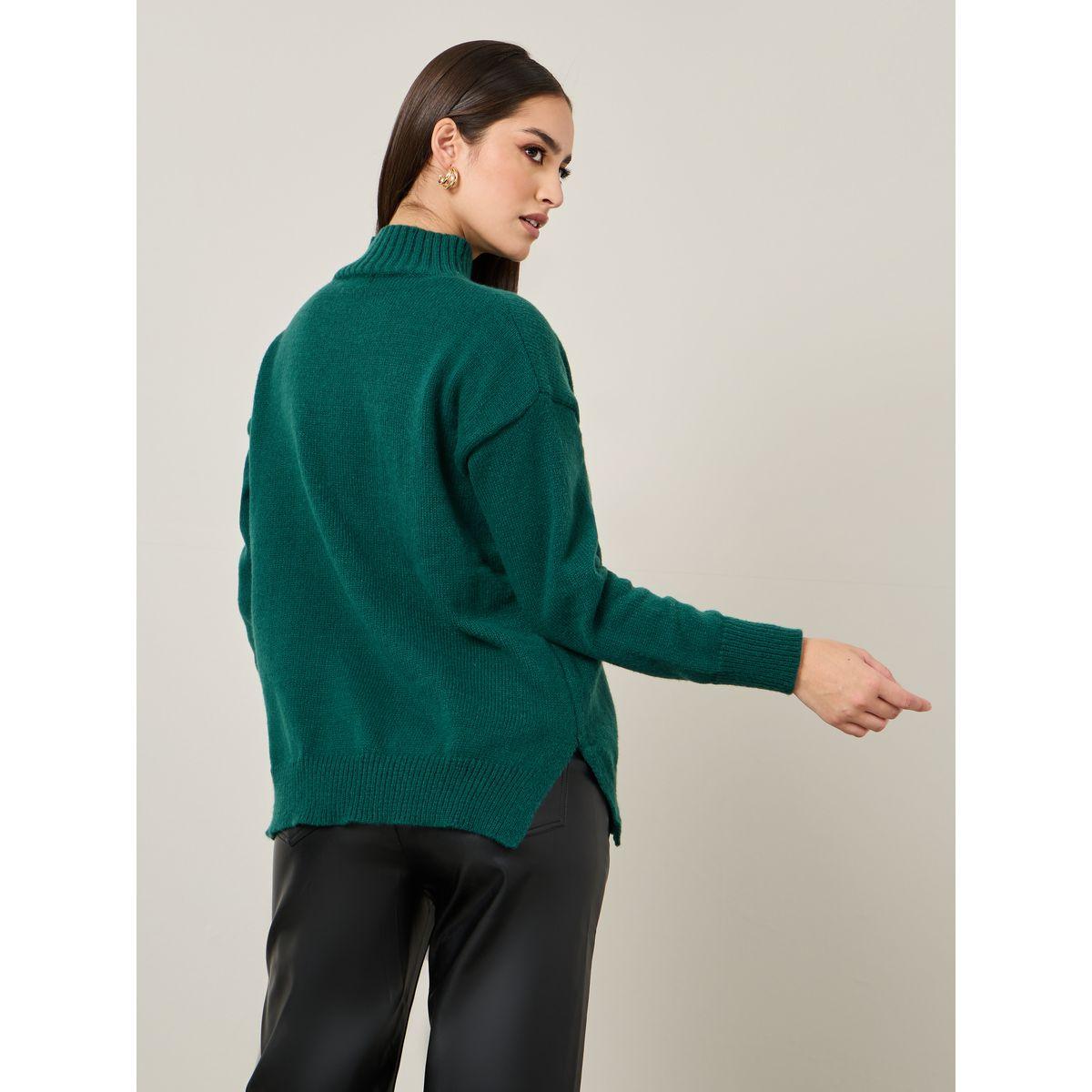 Styli Oversized High Neck Sweater with Side Slit-women-clothing-cardigansandjumpers-jumpers-image-4