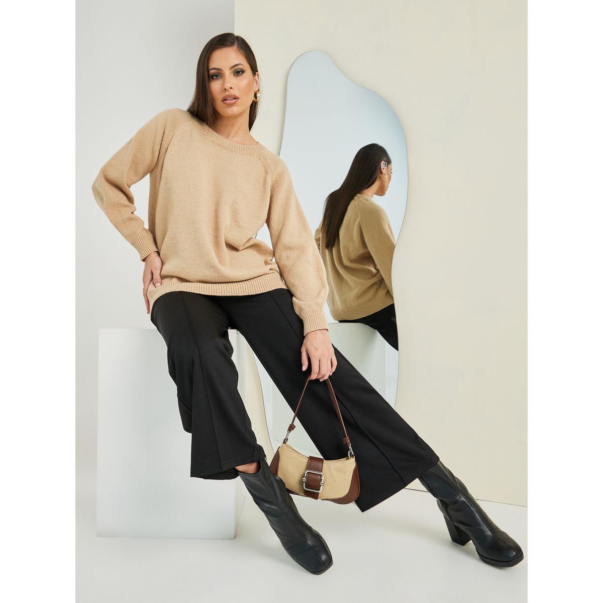 Styli Oversized Longline Round Neck Sweater-women-clothing-cardigansandjumpers-jumpers-image-1
