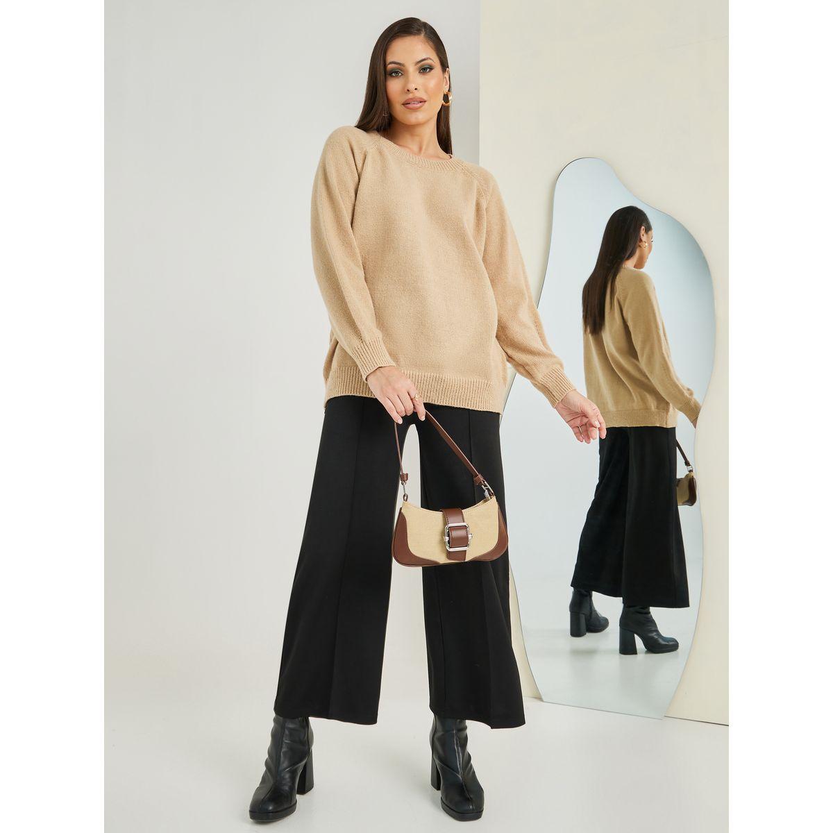 Styli Oversized Longline Round Neck Sweater-women-clothing-cardigansandjumpers-jumpers-image-2