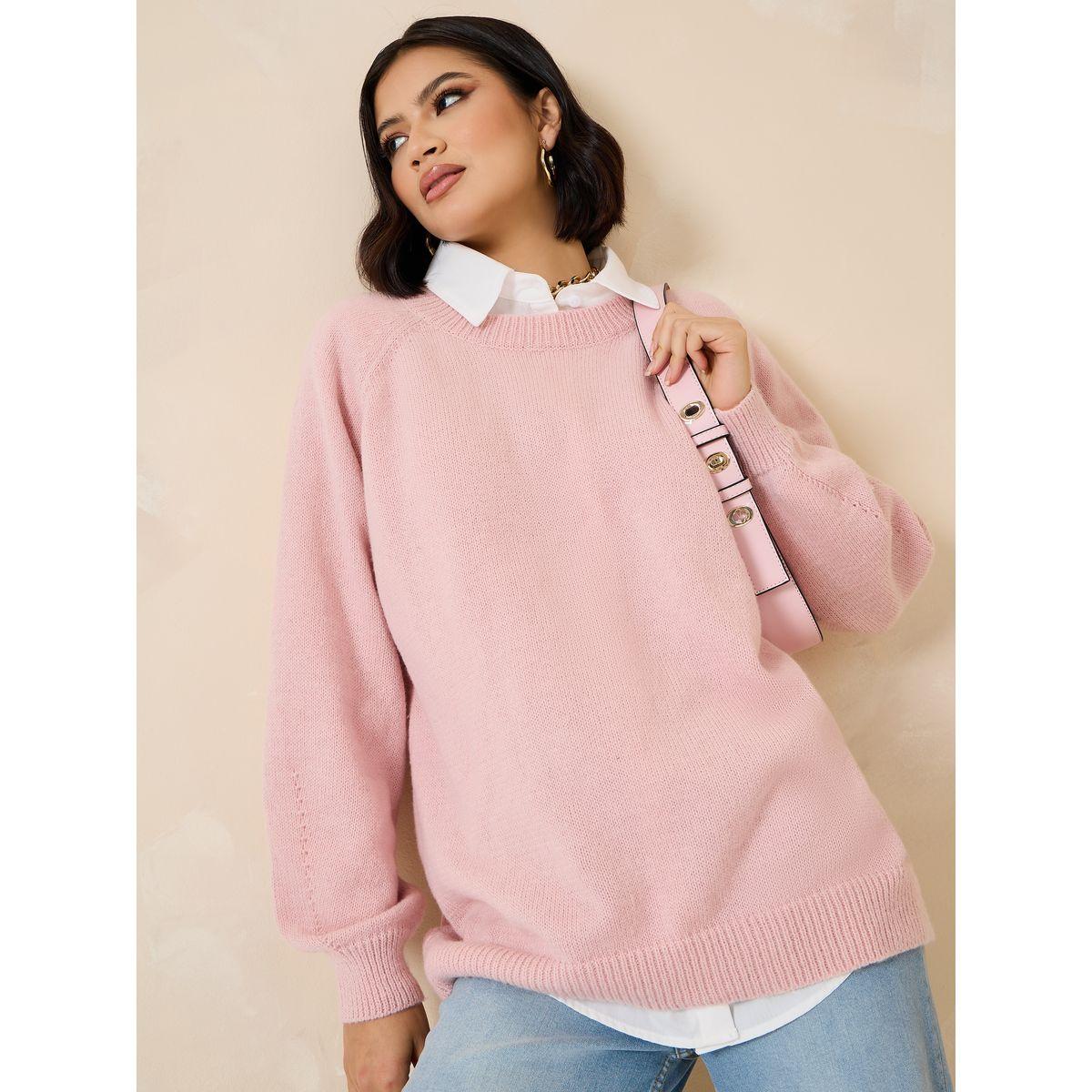 Styli Oversized Longline Round Neck Sweater-women-clothing-cardigansandjumpers-jumpers-image-1