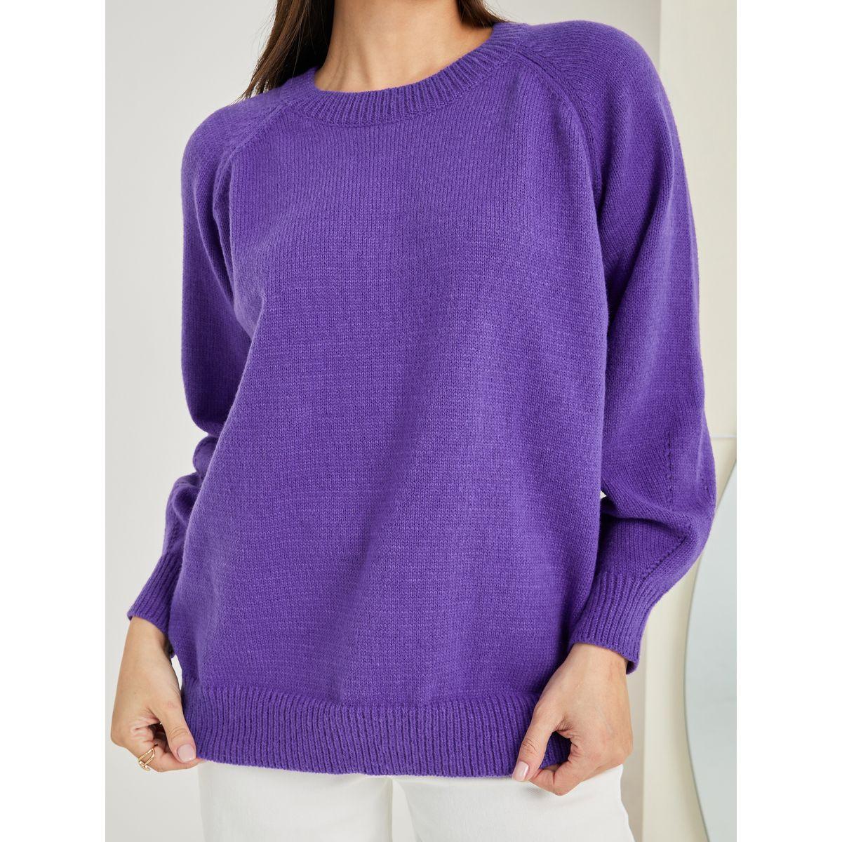 Styli Oversized Longline Round Neck Sweater-women-clothing-cardigansandjumpers-jumpers-image-4