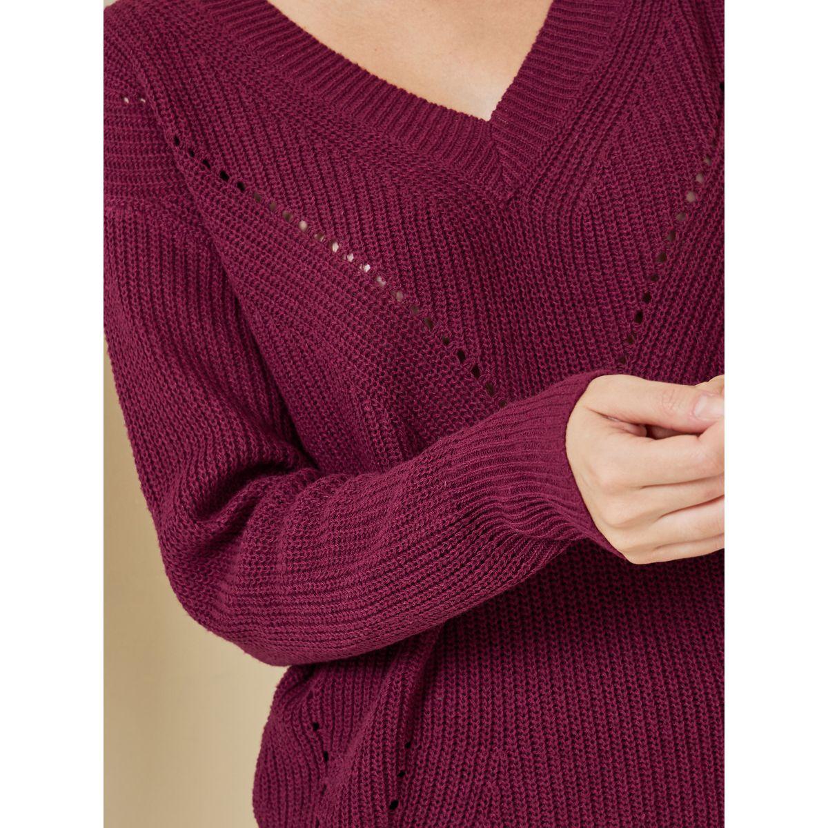Styli Regular Length Textured Regular Fit Sweater-women-clothing-cardigansandjumpers-jumpers-image-3