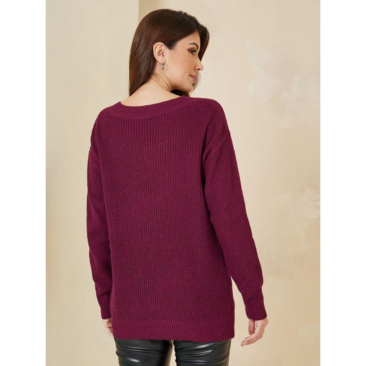 Styli Regular Length Textured Regular Fit Sweater-women-clothing-cardigansandjumpers-jumpers-image-4