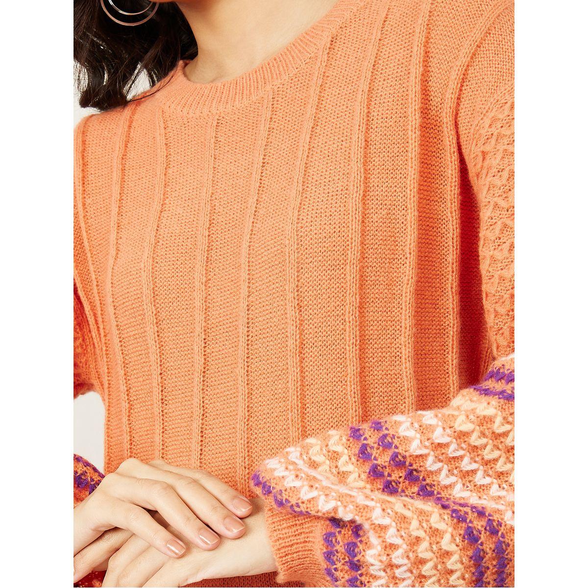 Styli Knitted Volume Sleeves Sweater Midi Winter Dress-women-clothing-dresses-image-3
