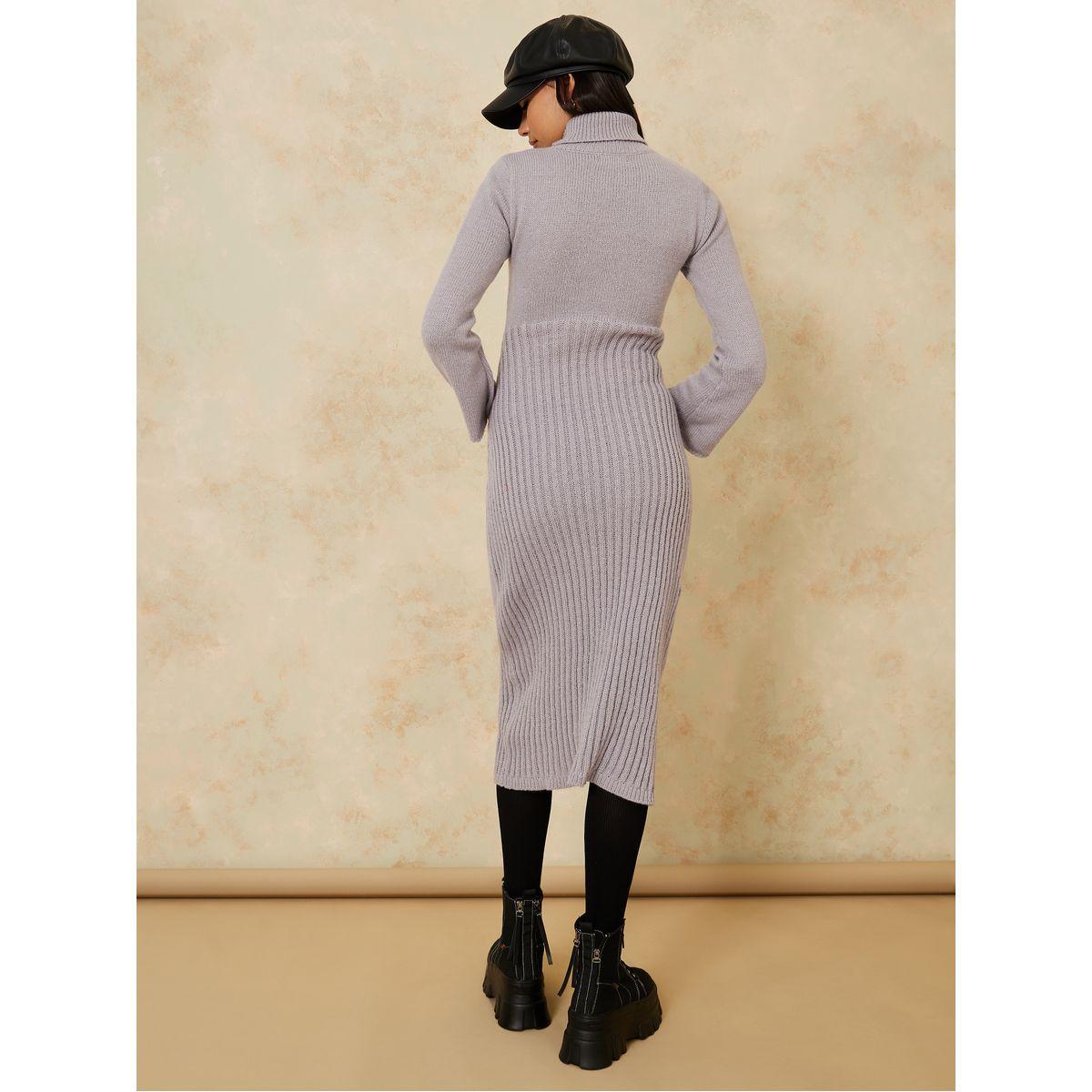 فستان ميدي محبوك بنمط سويتر-women-clothing-dresses-image-4