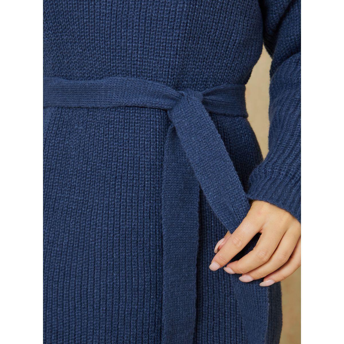 فستان بطول الركبة وكتف منخفض مع حزام-women-clothing-dresses-image-3