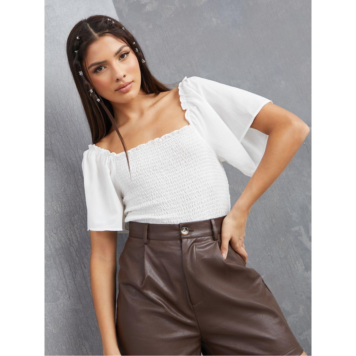 بلوزة كاجوال بياقة واسعة-women-clothing-shirtsandblouses-blouses-image-1
