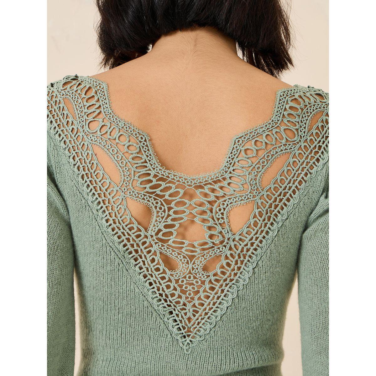 Styli Back Crochet Detail Sweater Midi Winter Dress-women-clothing-dresses-image-4