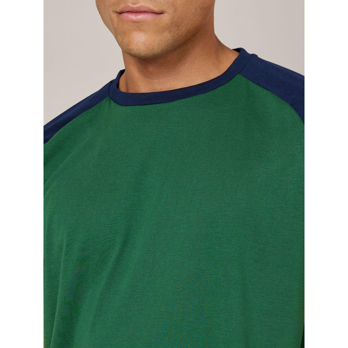 Styli Unwind Colorblock Raglan Sleeves T-shirt and Pyjama Set-men-clothing-nightwear-sets-image-3
