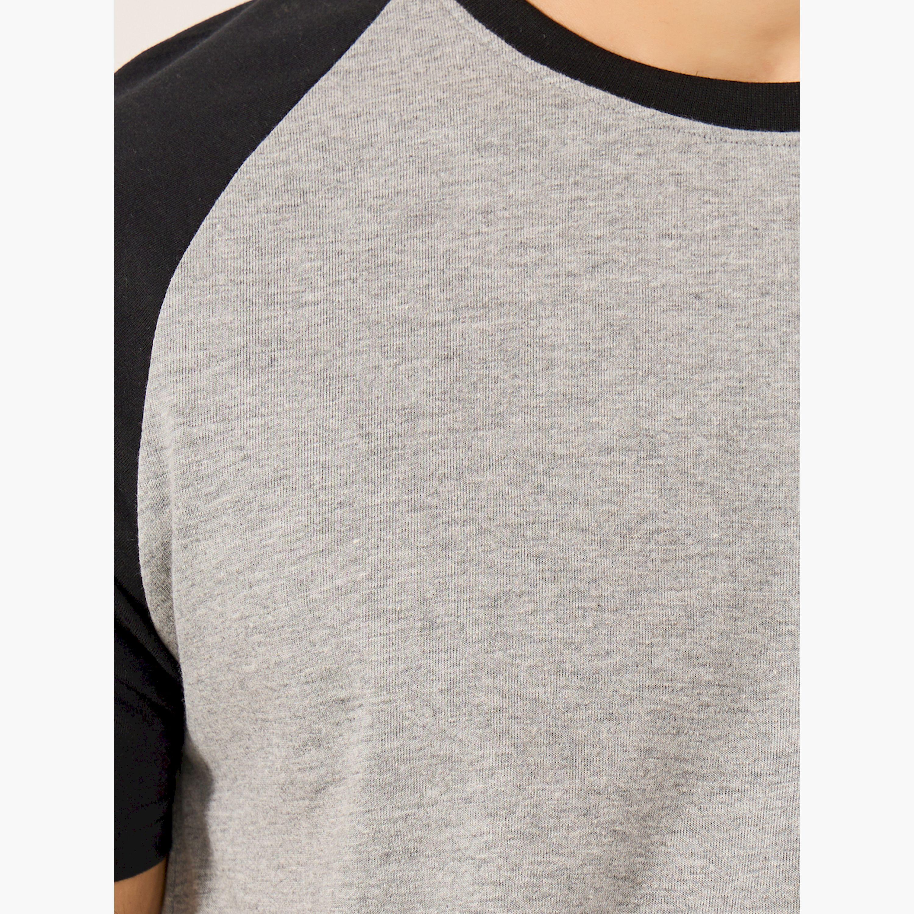Styli Colorblock Raglan Sleeve T-Shirt and Pyjama Set-men-clothing-nightwear-sets-image-3