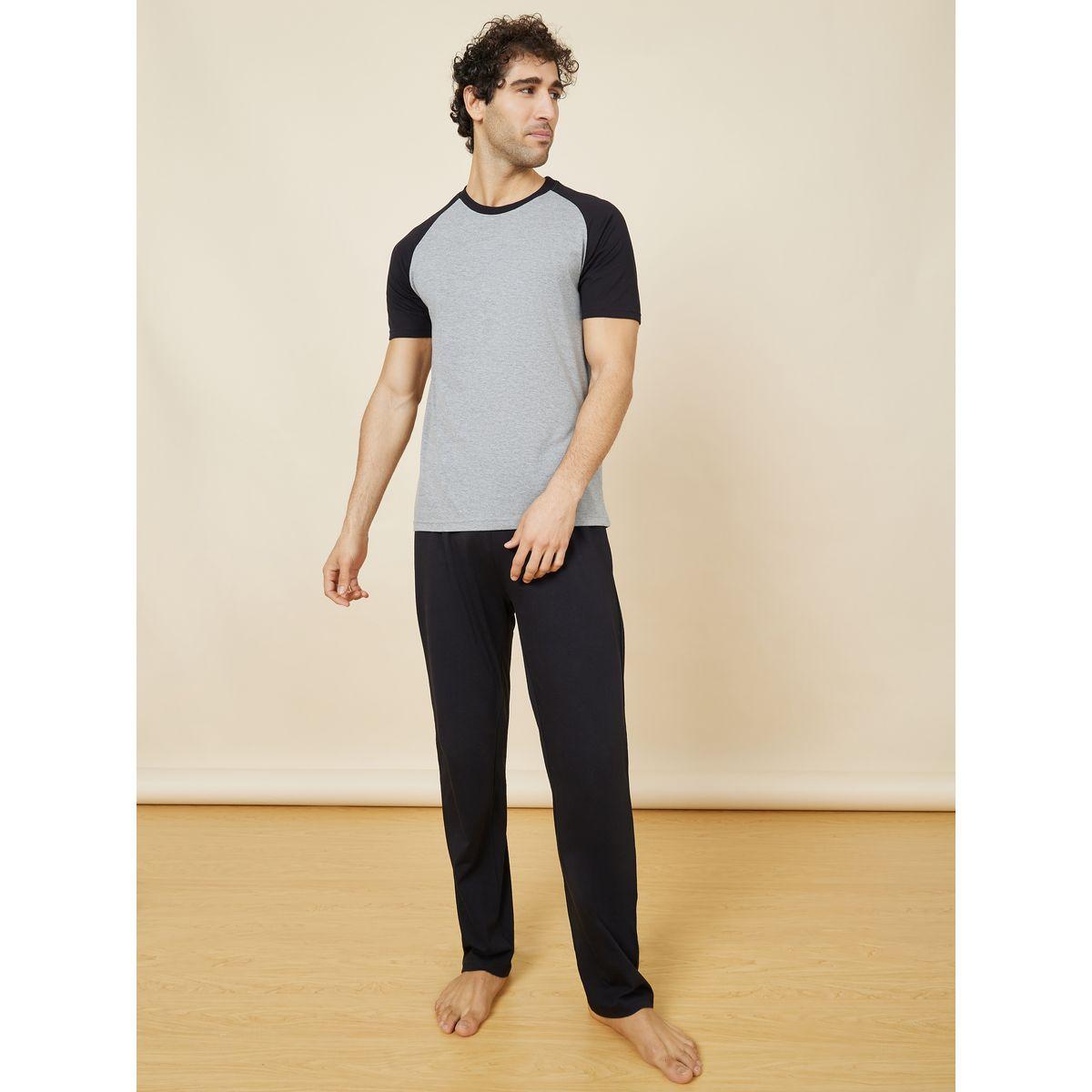 طقم بيجاما من ( بنطال + تيشيرت )-men-clothing-nightwear-sets-image-2