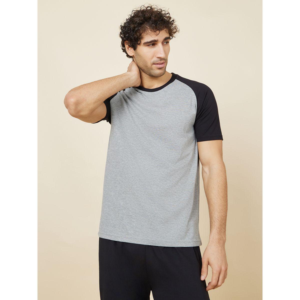 Styli Unwind Colorblock Raglan Sleeve T-Shirt & Pyjama Set-men-clothing-nightwear-sets-image-3