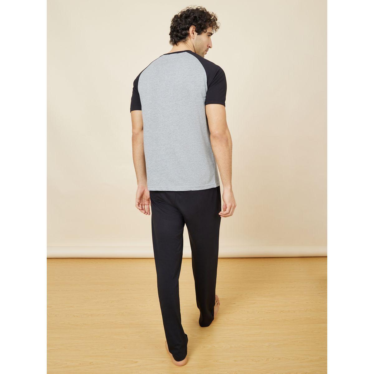 Styli Unwind Colorblock Raglan Sleeve T-Shirt & Pyjama Set-men-clothing-nightwear-sets-image-5