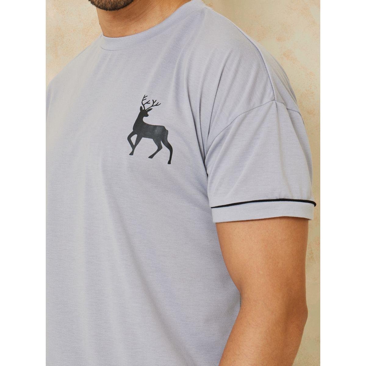 Styli Unwind Graphic Print Detail T-shirt and Shorts Set-men-clothing-nightwear-sets-image-3