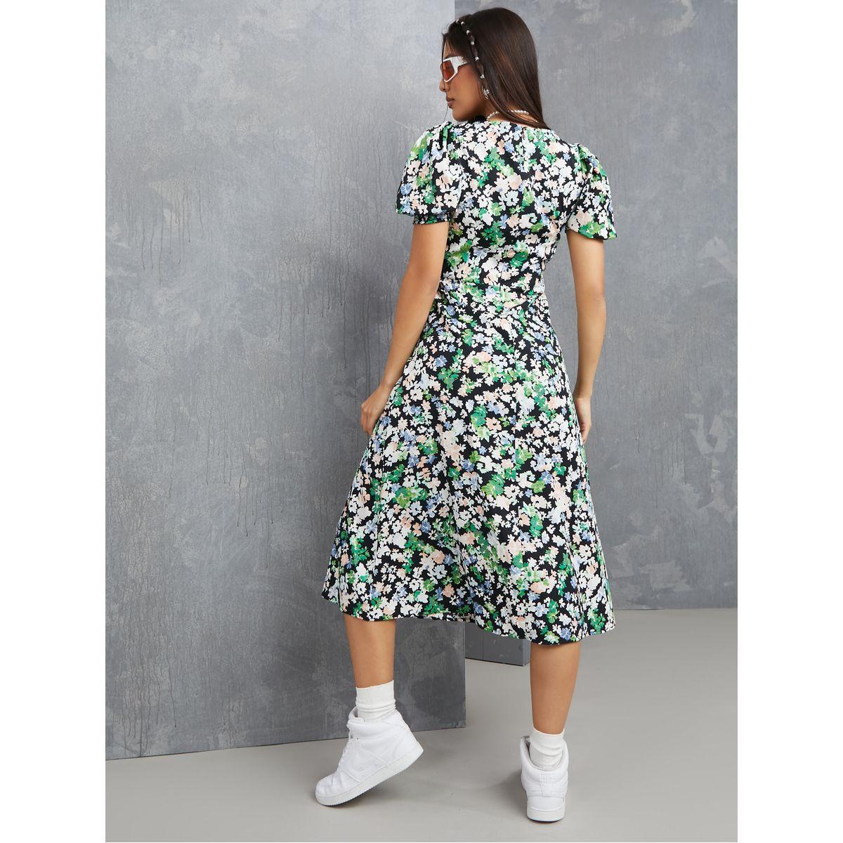 فستان ميدي مطبع بزهور-women-clothing-dresses-image-4