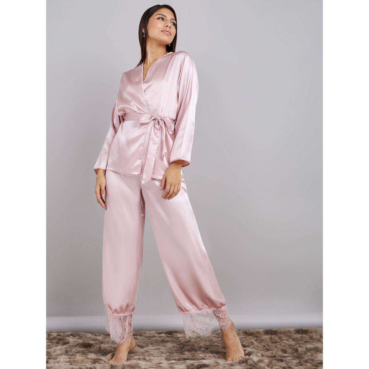 طقم بيجاما من ( بلوزة + بنطال )-women-clothing-nightwear-pyjamas-longsets-image-1