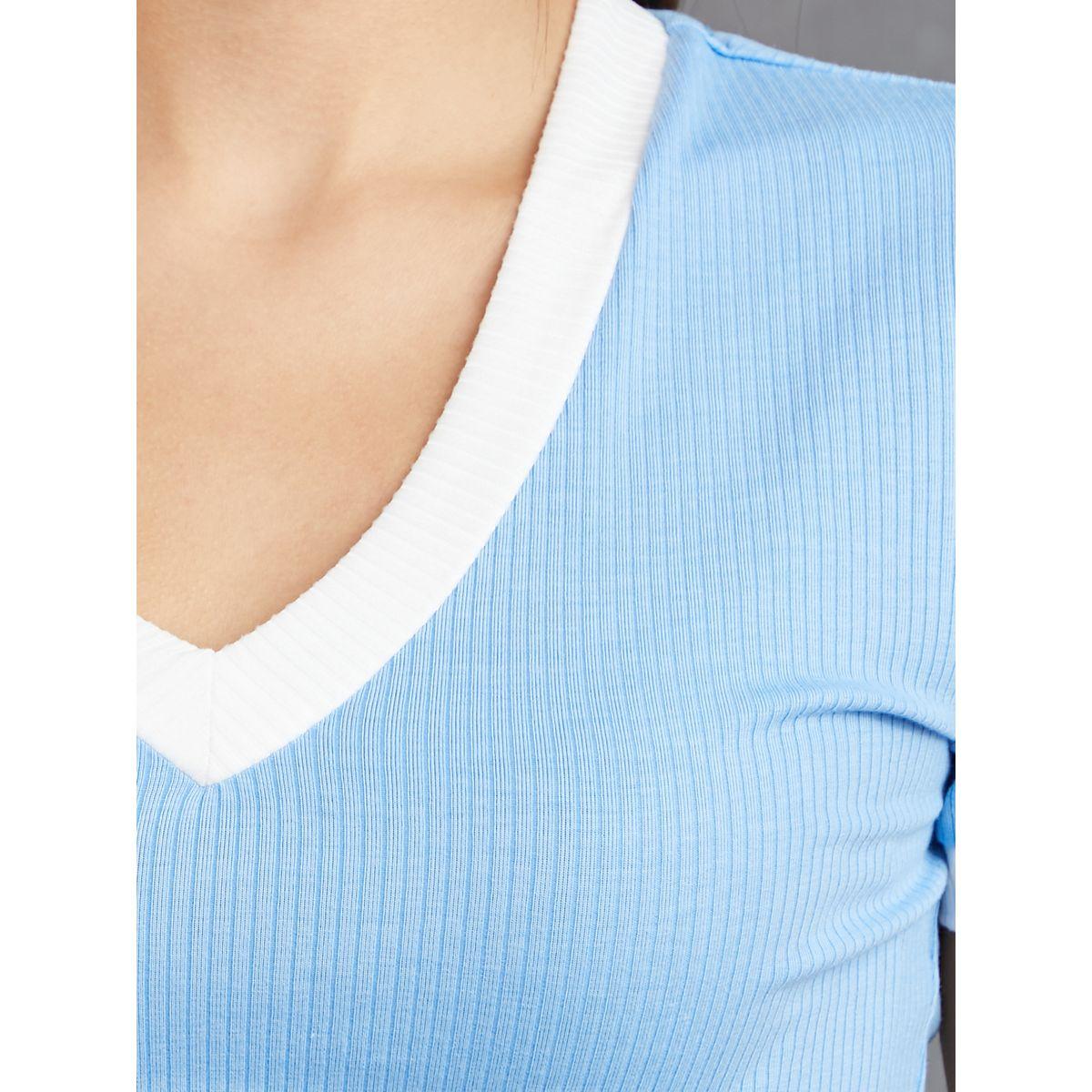 تيشيرت مضلع باكمام قصيرة-women-clothing-tshirts-image-4