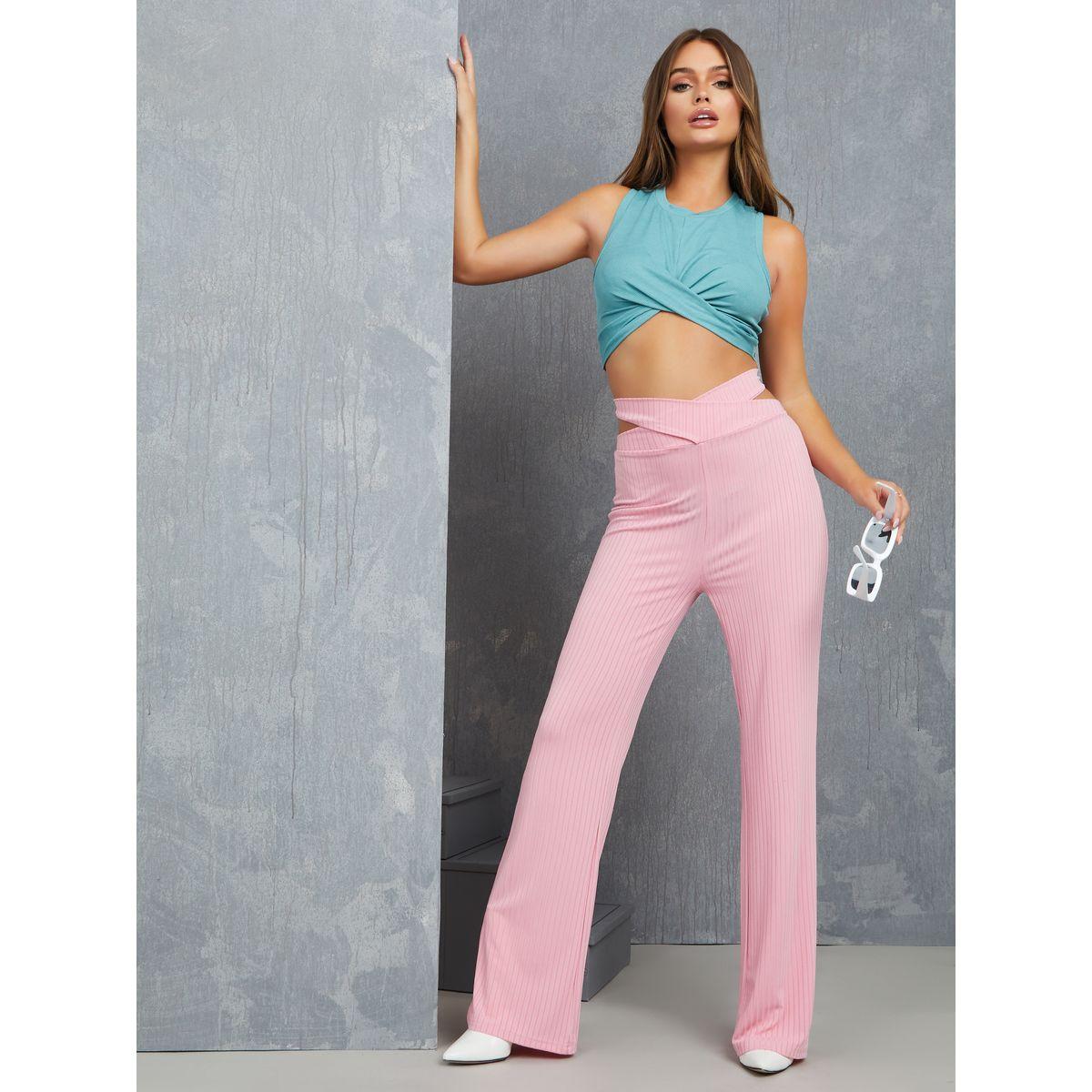 بنطال بقصة ارجل واسعة-women-clothing-bottoms-trousers-image-2